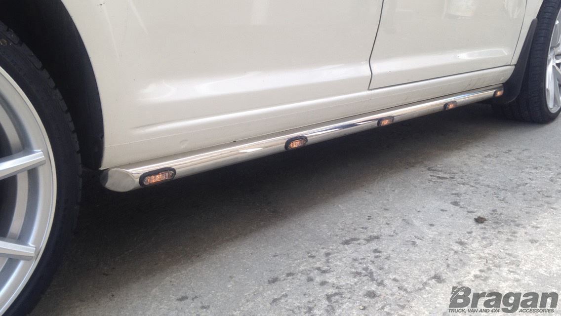 Chrome Stainless Side Bars +Amber LEDs To Fit Citroen Berlingo 2019+ Steps Tubes - 第 10/16 張圖片