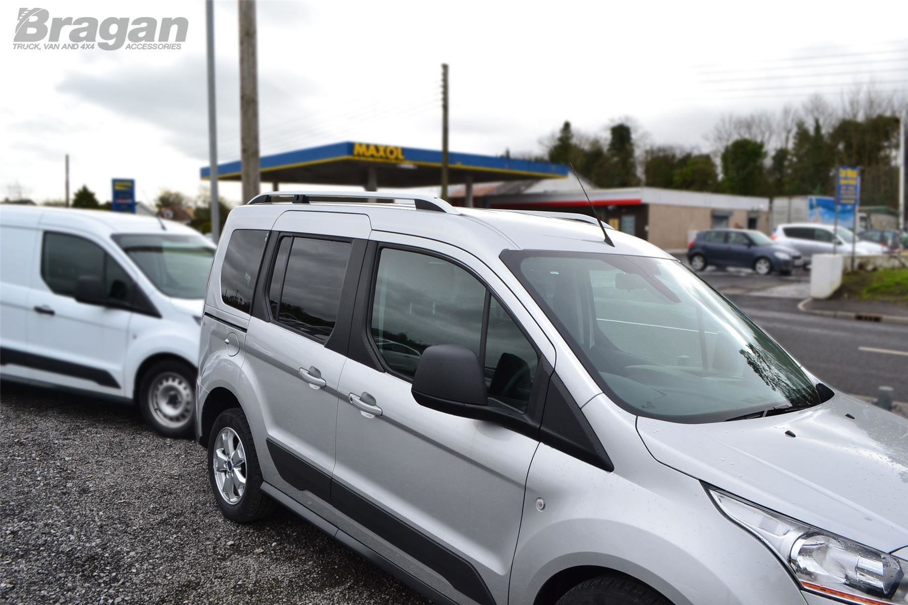 Roof Rails + Cross Bars For Ford Transit Connect 2014+ LWB Van Alloy