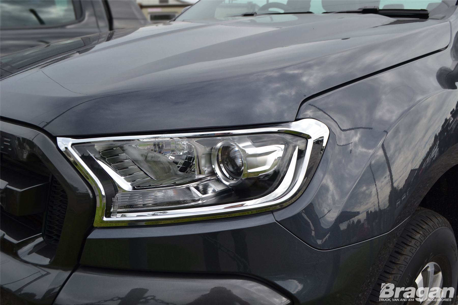 to fit 2016 ford ranger chrome head light front lamp trim ford front light
