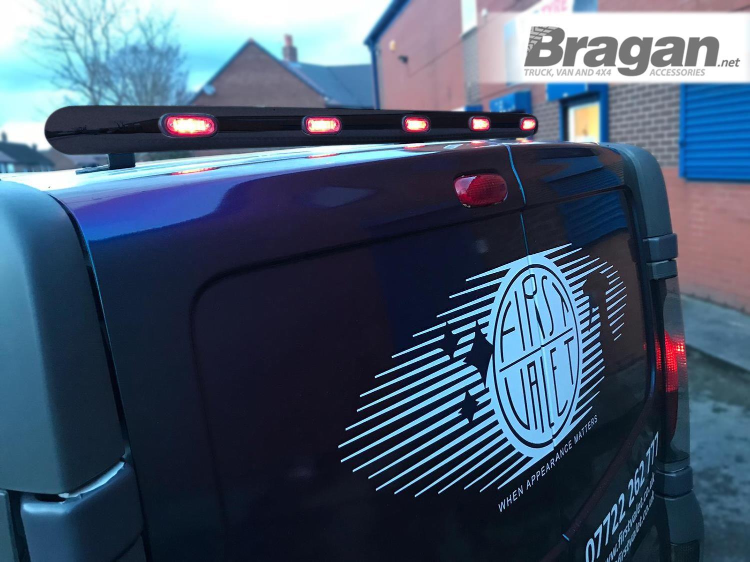 To Fit 0214 Vauxhall Opel Vivaro Van Steel Rear Roof Light Bar + LED