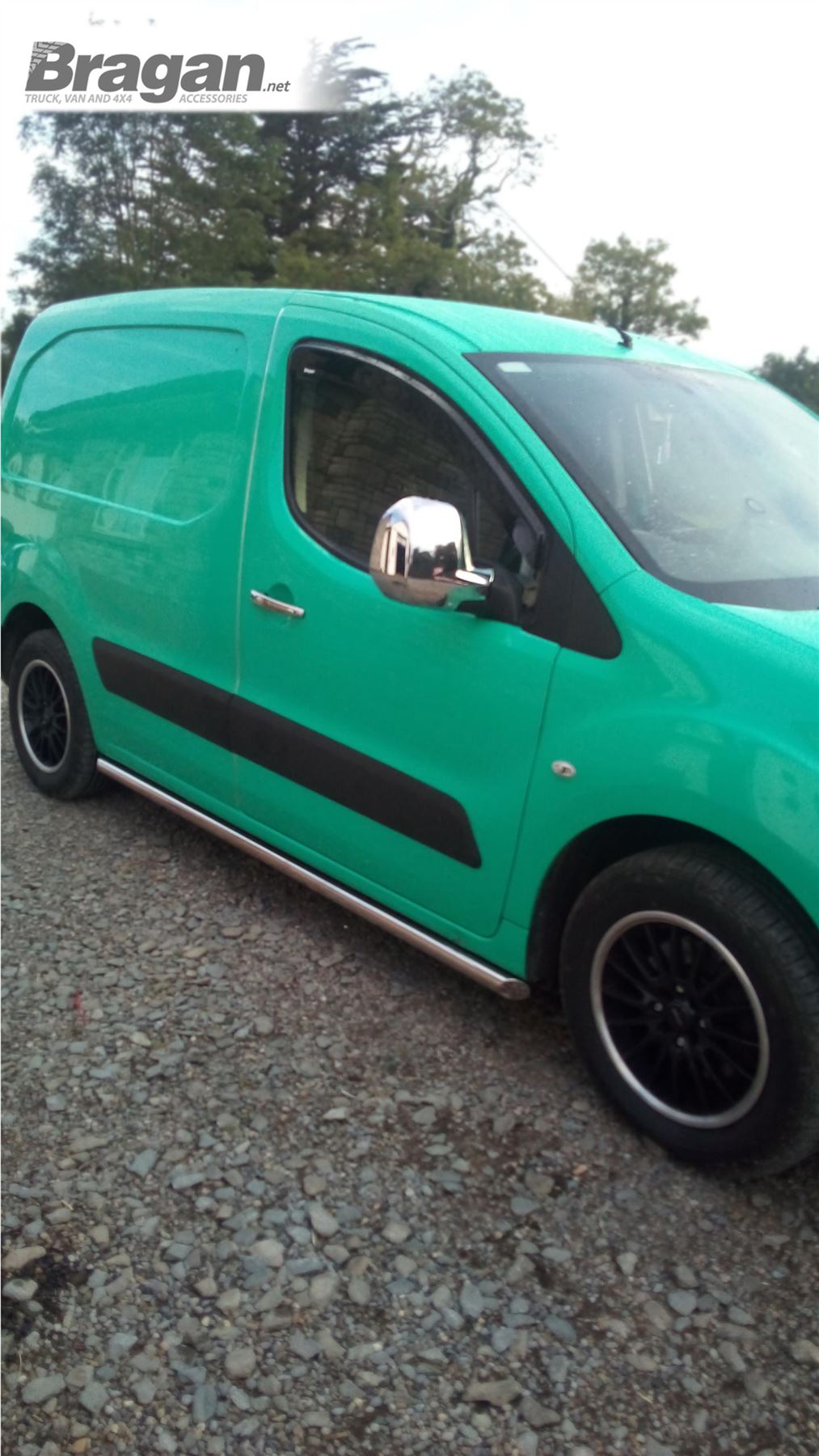 Barras laterales para adaptarse a Citroen Berlingo 2008 - 2016 falda de acero inoxidable tubos escalonados - Imagen 12 de 15