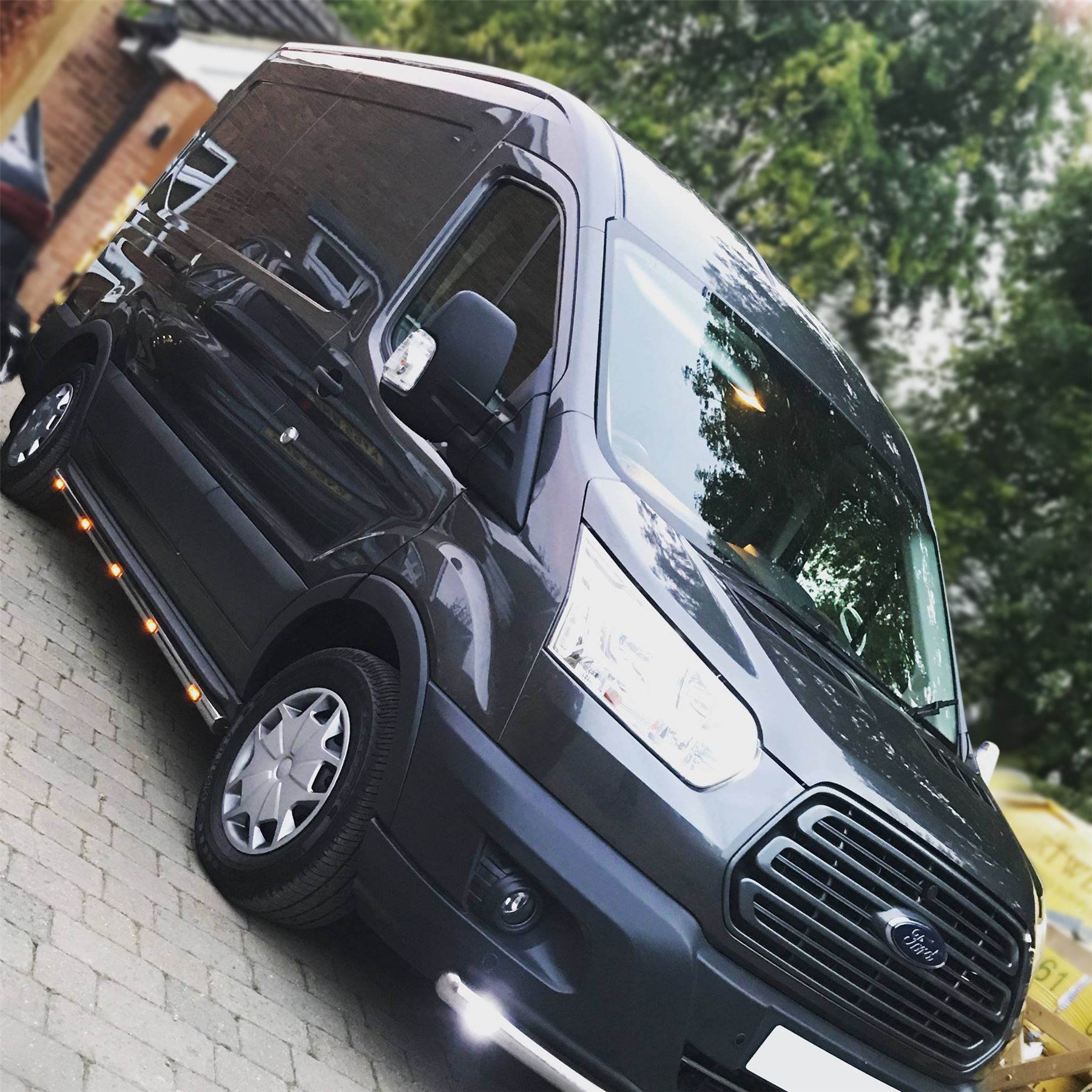 Side Bars + Amber LEDs For Ford Transit Tourneo Connect LWB 2014+ Van Stainless - Afbeelding 13 van 13
