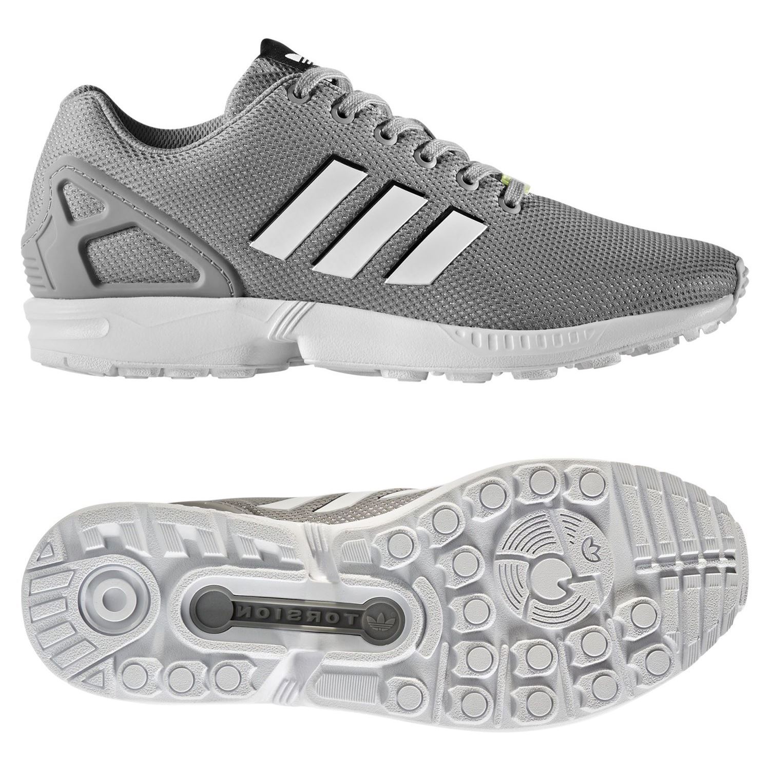 adidas ORIGINALS MEN'S ZX FLUX RUNNING TRAINERS GREY TREFOIL Adidas ZX Flux Shoelaces | Replacement Adidas ZX Flux laces