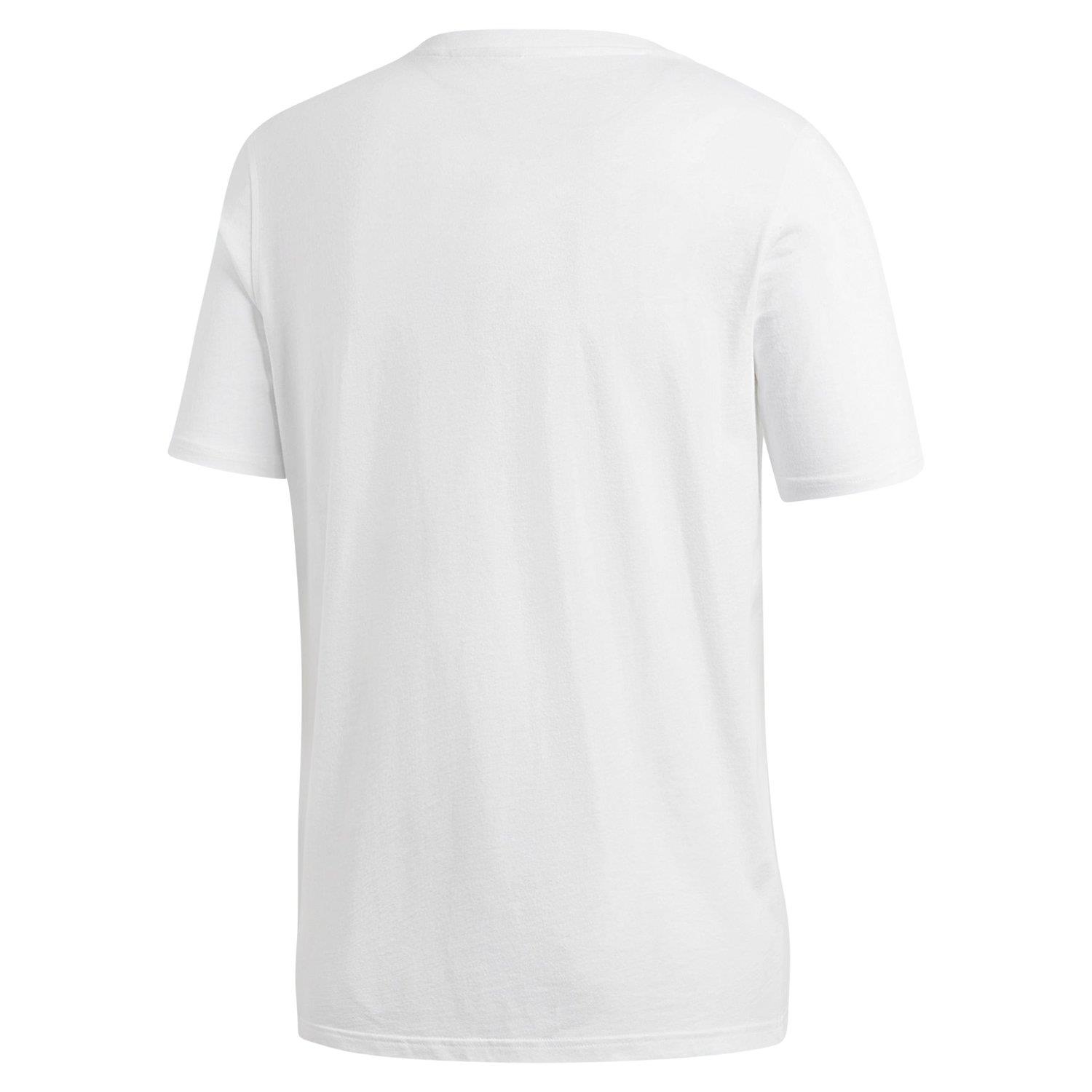 adidas ORIGINALS MEN'S TREFOIL T SHIRT TEE WHITE ORANGE