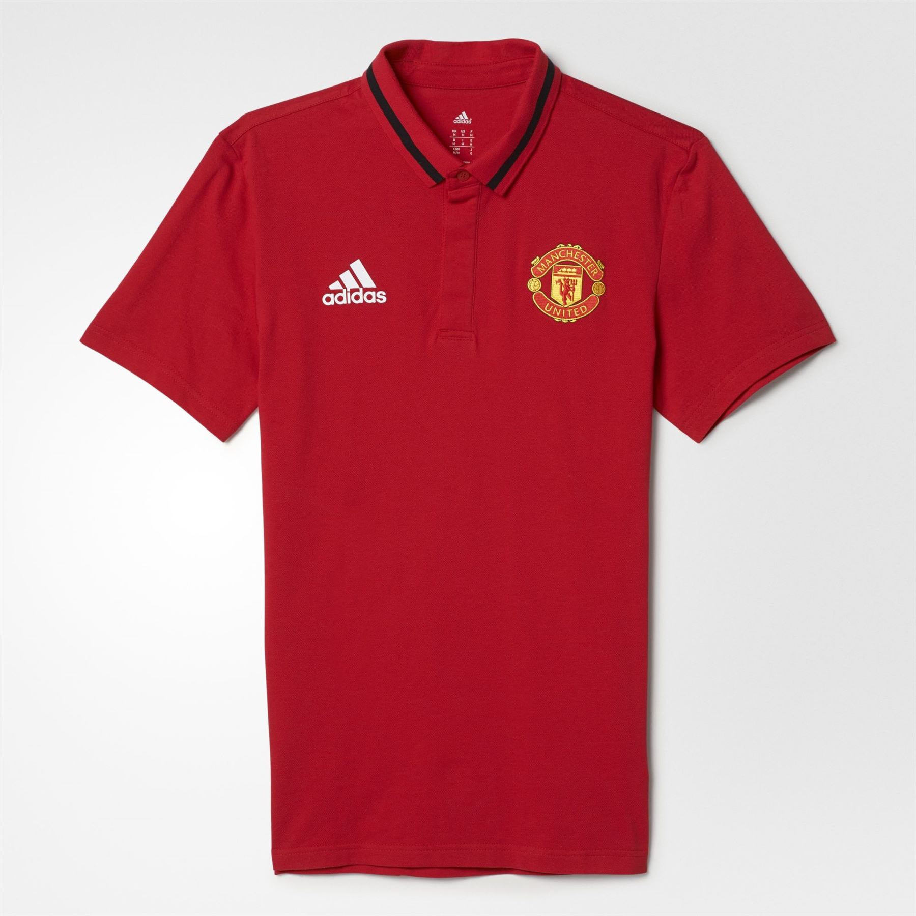 adidas MANCHESTER UNITED POLO SHIRT COTTON SLIM FIT OLD TRAFFORD