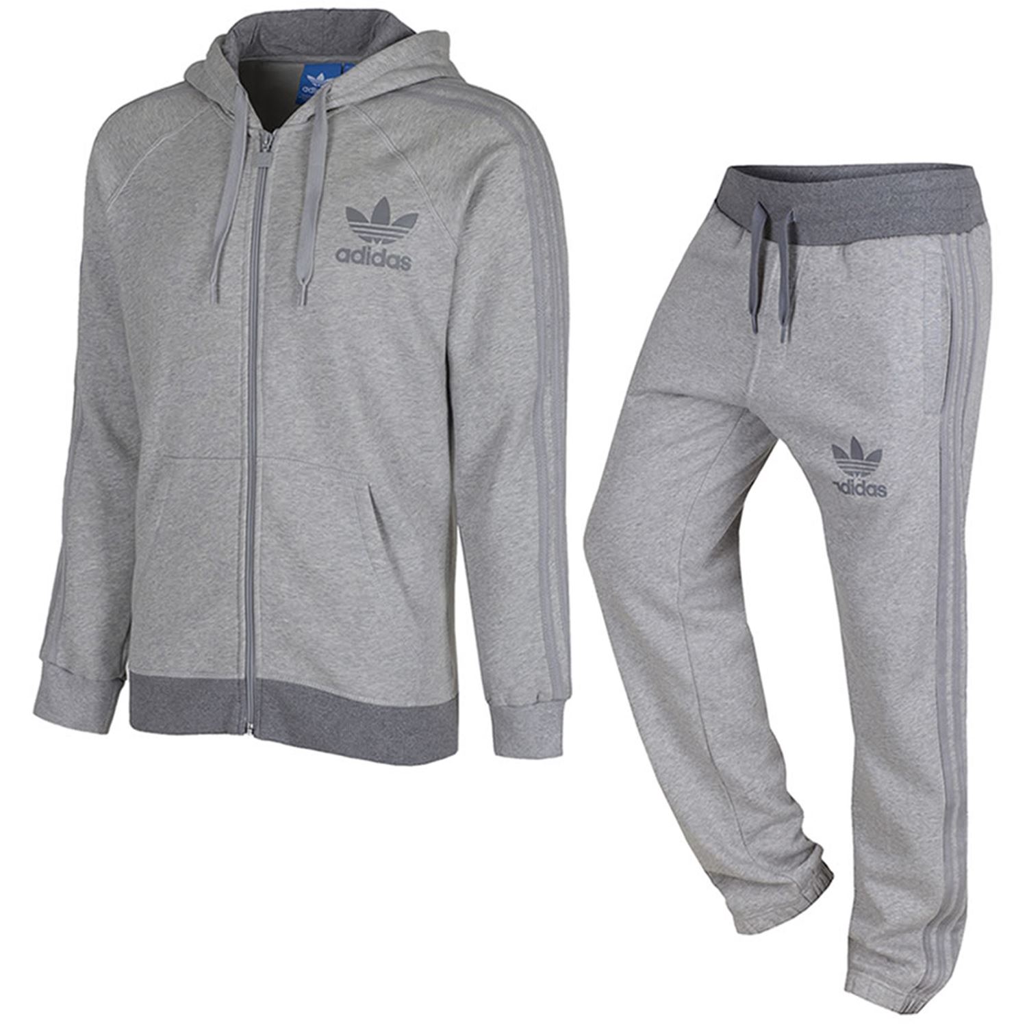 adidas trainingsanzug grau schwarz