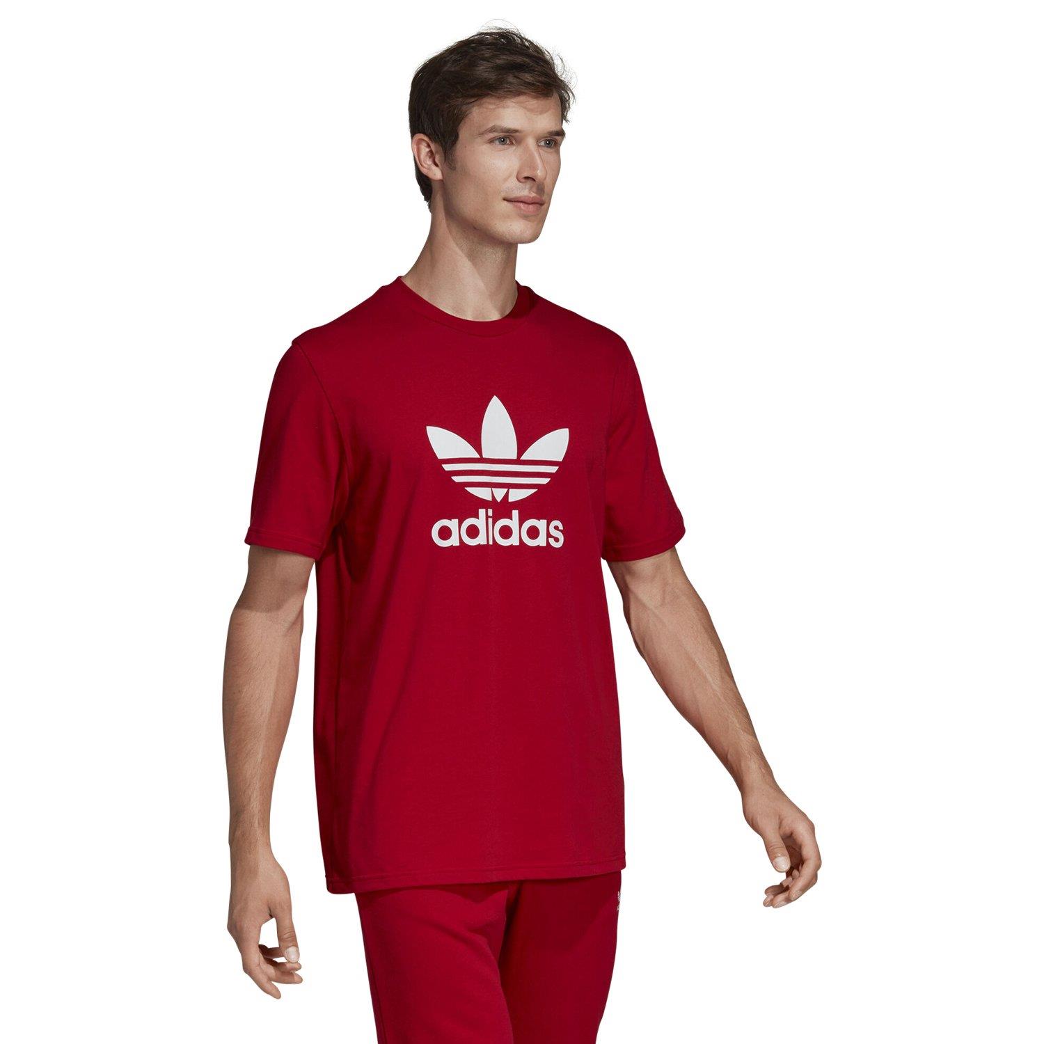 adidas trefoil tee red