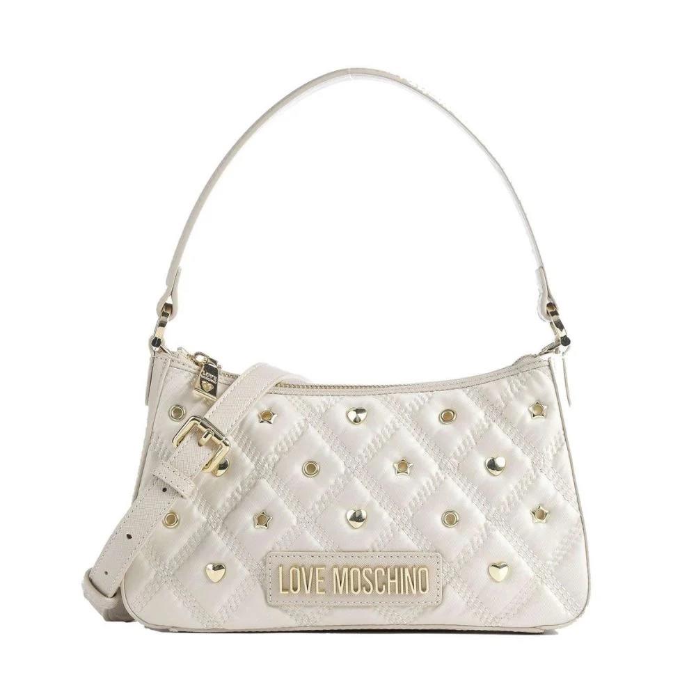 LOVE MOSCHINO WOMEN'S HANDBAG BAG BORSA NYLON + PU LAMB LOVE MOSCHINO WOMEN'S HANDBAG BAG BORSA NYLON + PU LAMB