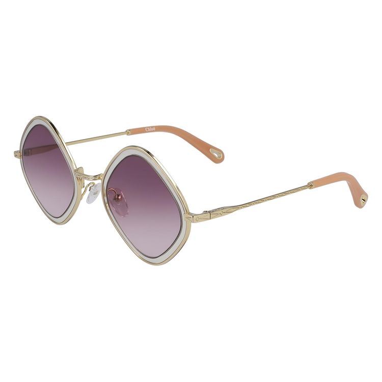 Chloe Purple and Gold Aviator Sunglasses Chloe CH0372S Sunglasses | FREE Shipping - Go-Optic.com main image 4