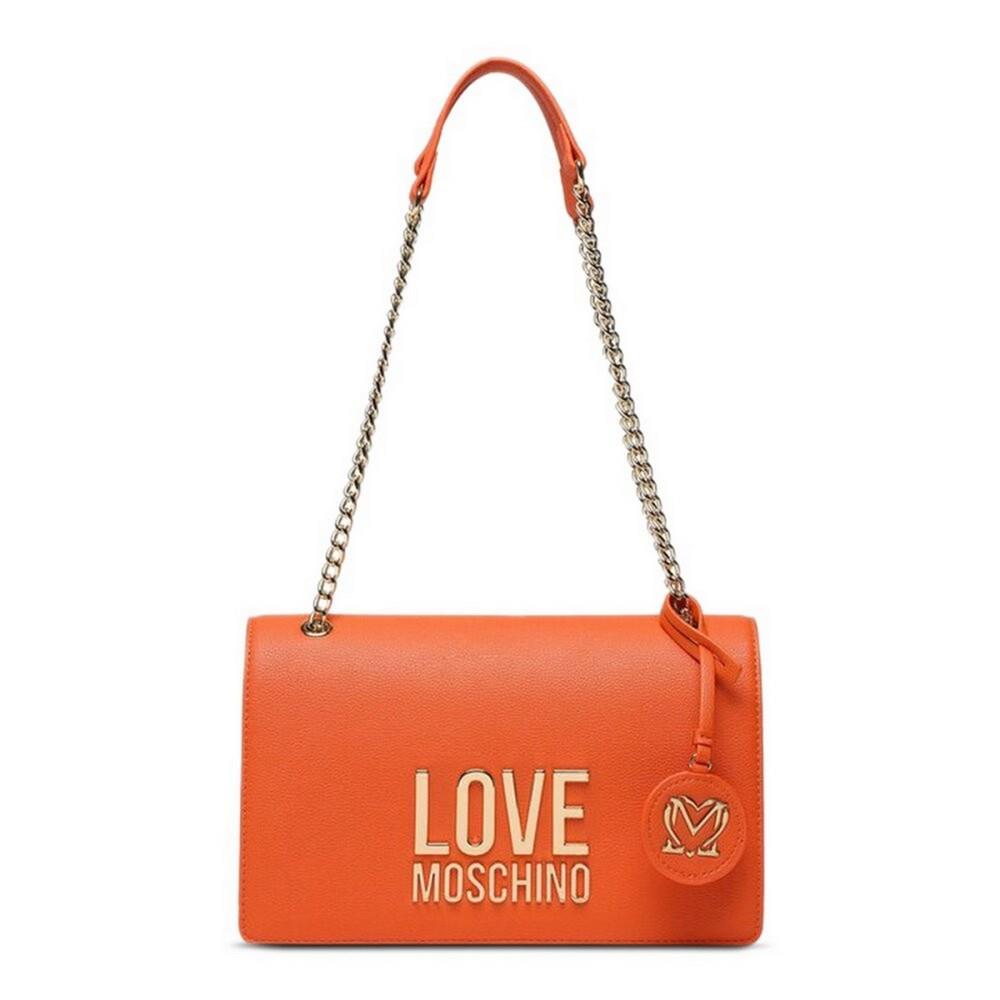 LOVE MOSCHINO WOMEN'S HANDBAG BAG BORSA PU ARANCIO