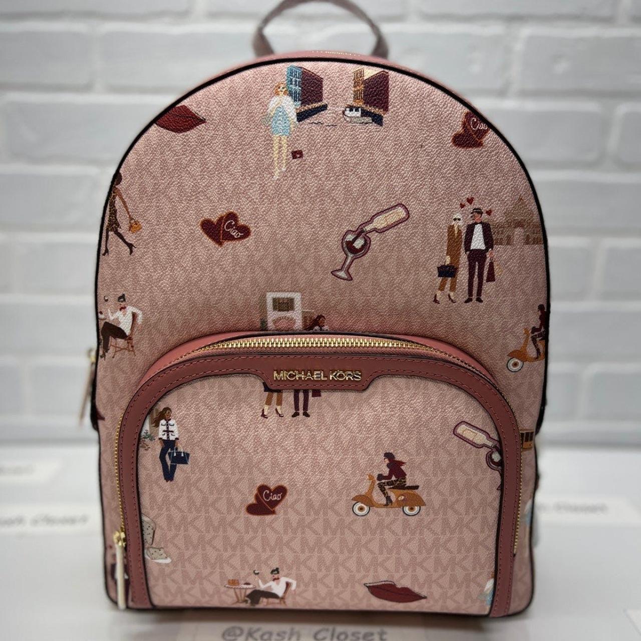 MICHAEL KORS  Jet Set Girls Jayceeバックバック Michael Kors Jaycee Large Jet Set Girls Logo Backpack In
