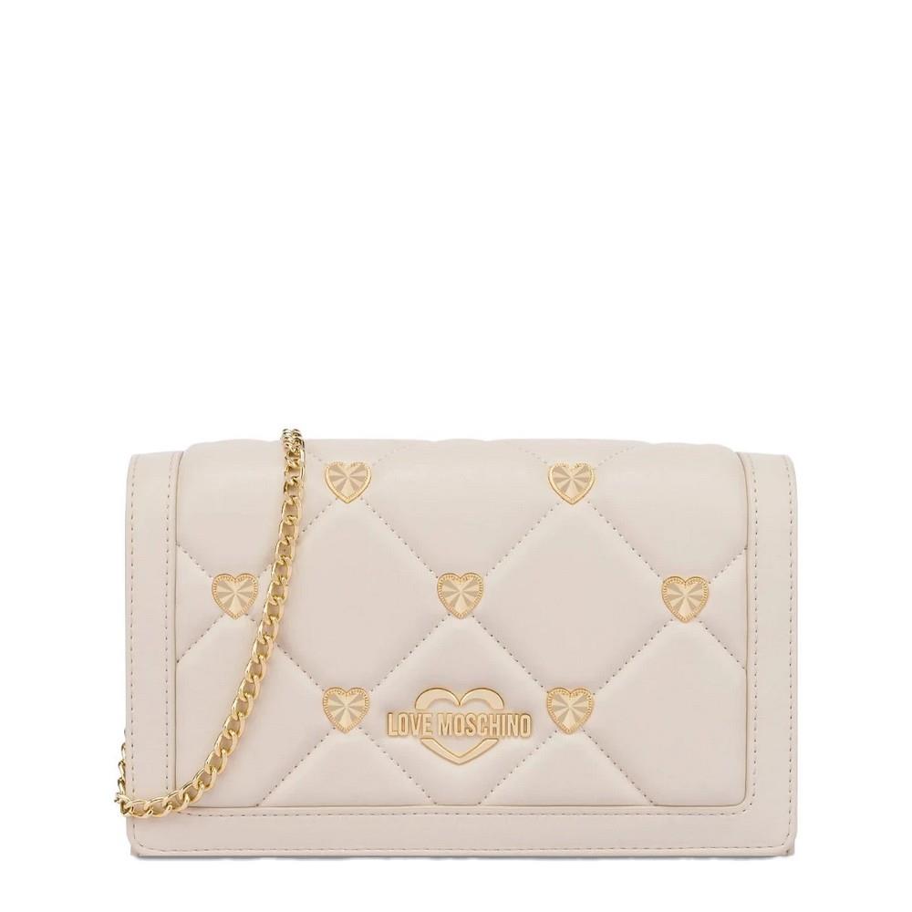 LOVE MOSCHINO WOMEN'S HANDBAG BAG BORSA PU AVORIO JC4138PP1GLZ0110