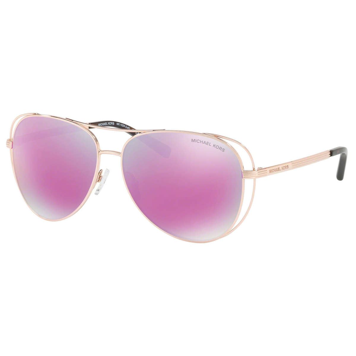 Michael Kors Aviator Sunglasses Rose Gold NEW Michael Kors MK1135B EAST SIDE Pilot Sunglasses For Women main image 3