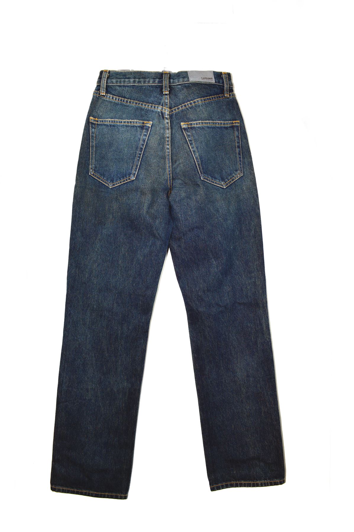 CARMAR JUNIOR WOMEN'S HIGH RISE STRAIGHT LEG NON-STRETCH RIPPED