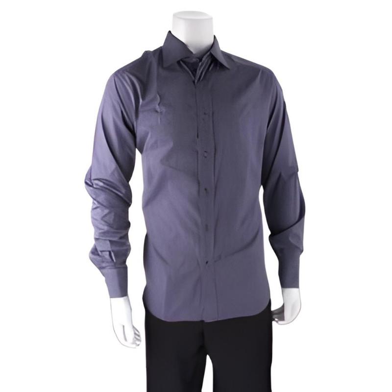pierre balmain dress shirt Pierre Balmain Monsieur Solid Blue Button Dress Shirt Sz 15 32-33 New  Vintage