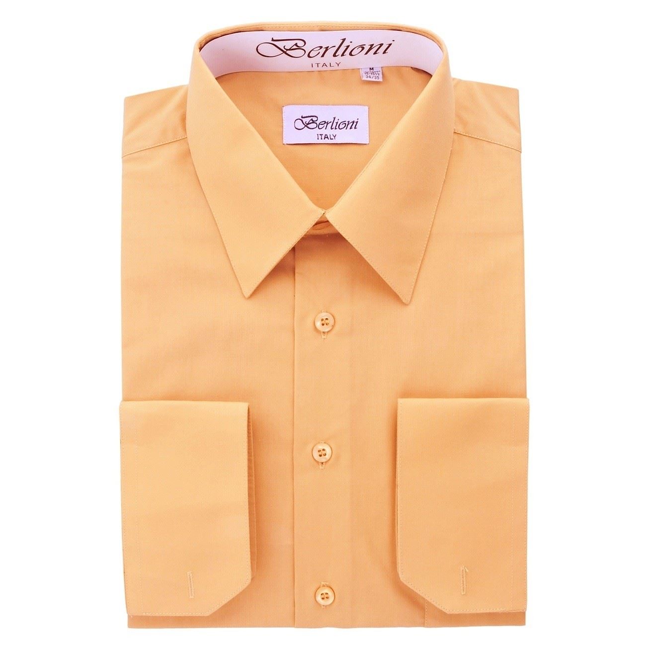 light peach mens dress shirt Men's Peach Long Sleeve Dress Shirt 14.5 32/33 / Peach