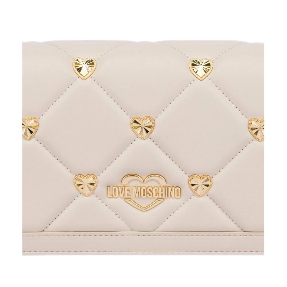 LOVE MOSCHINO WOMEN'S HANDBAG BAG BORSA PU AVORIO JC4138PP1GLZ0110