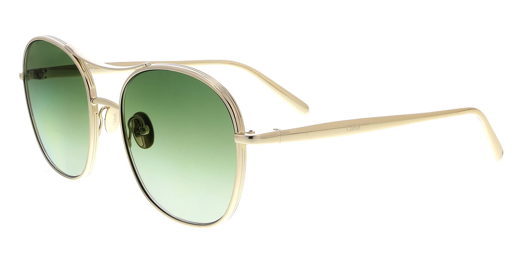 Chloe Sunglasses Green CE137S 733 Gold Aviator | eBay