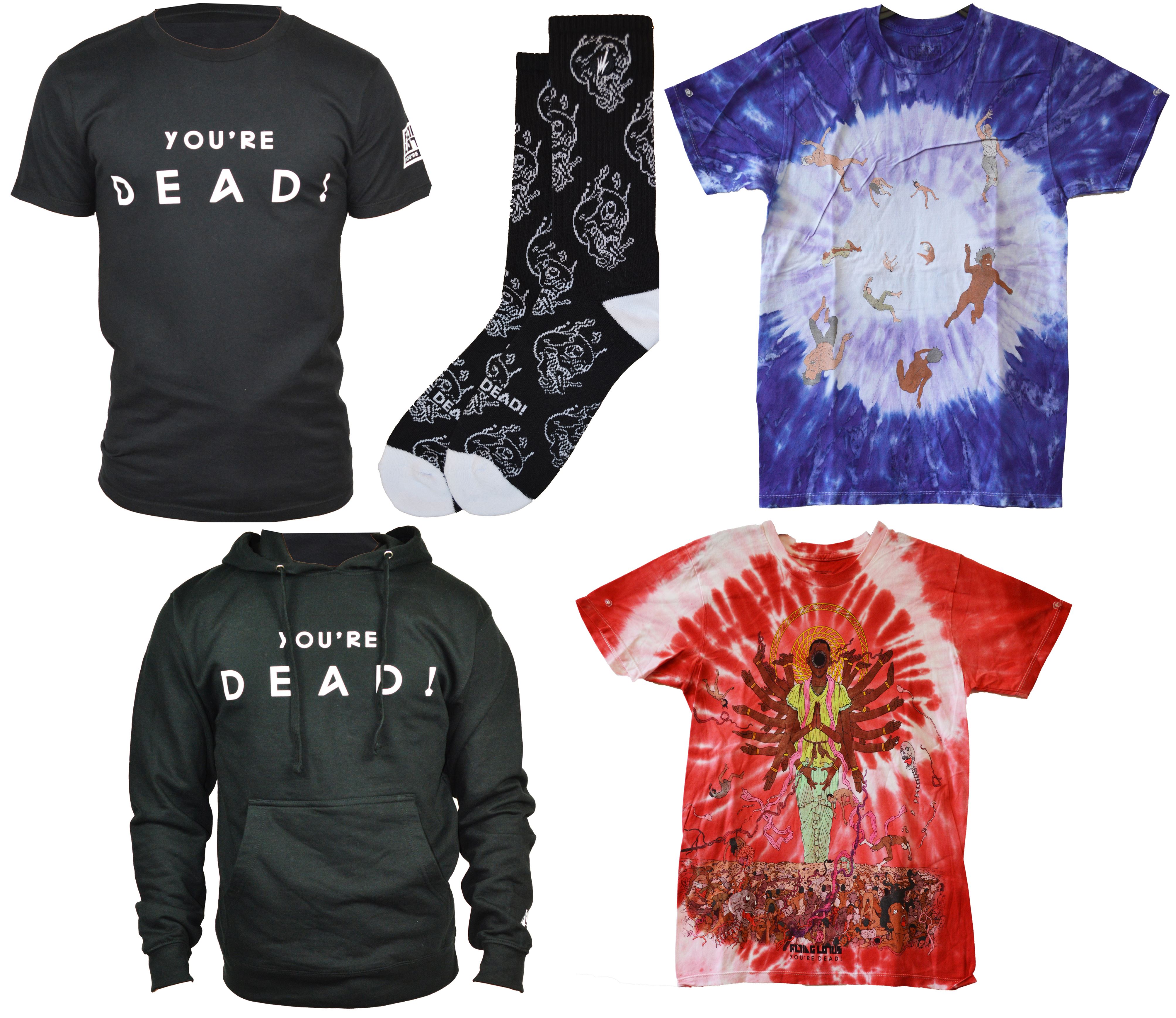 Flying Lotus Long Sleeve Tシャツ L オフィシャル Flying Lotus - 'Fire Is Coming' Black Long Sleeve T-shirt
