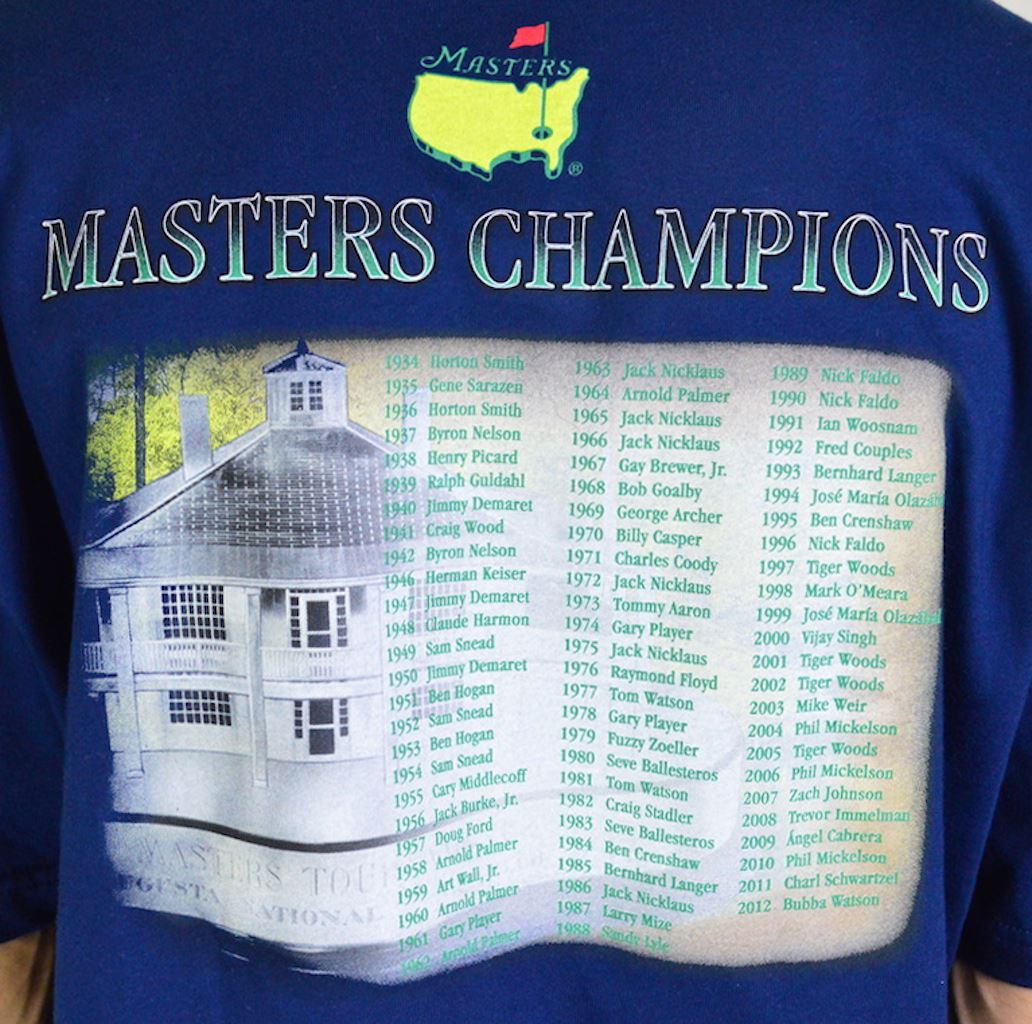 NEW MASTERS MENS T-SHIRT AUGUSTA COLLECTION GOLF TEE