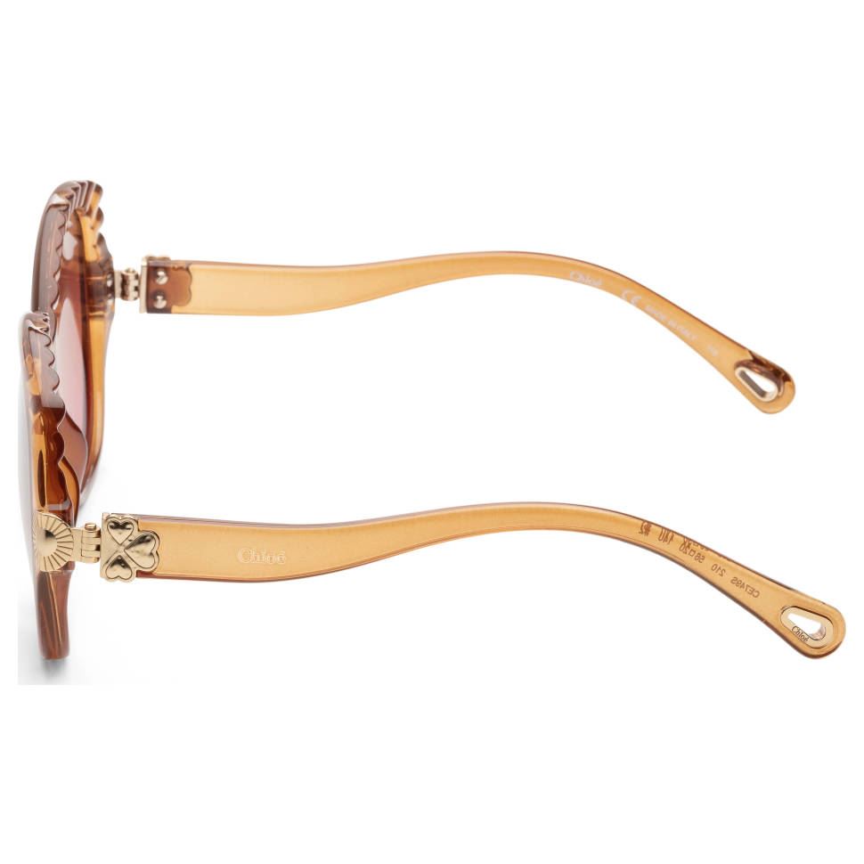 Chloe Women\'s Round Brown Scalloped  Sunglasses CE749S 210 Chloé Brown Square Sunglasses CE749S 210 56 886895387859  main image 3