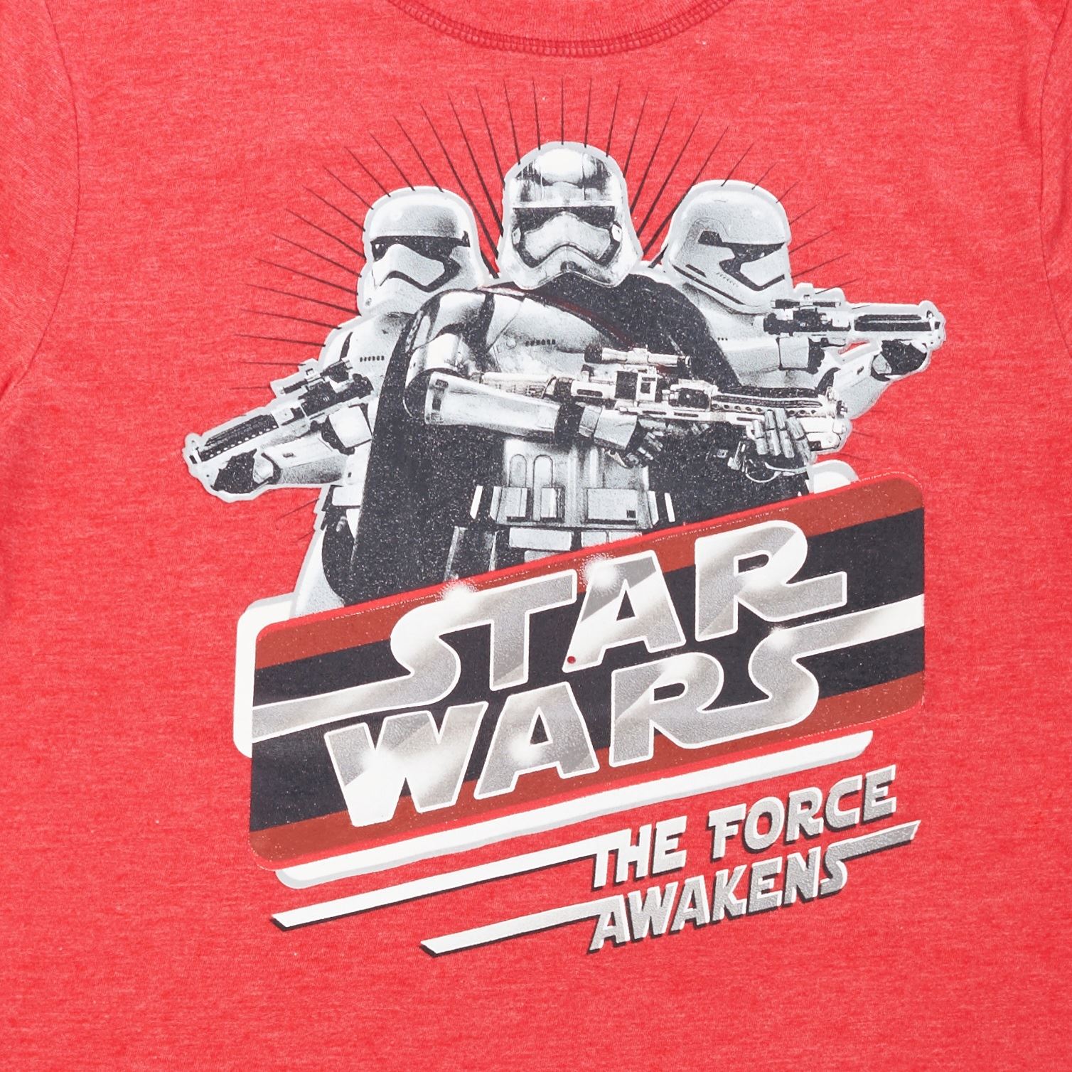 STAR WARS KIDS GRAPHIC TEE COTTON BLEND SIZE 8-20 STORMTROOPER FORCE AWAKENS RED - Picture 2 of 3