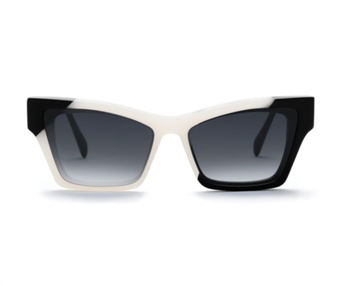 SAINT OWEN ROCKBIRD SPLITFACE BLACK WHITE GREY GRADIENT LENS 