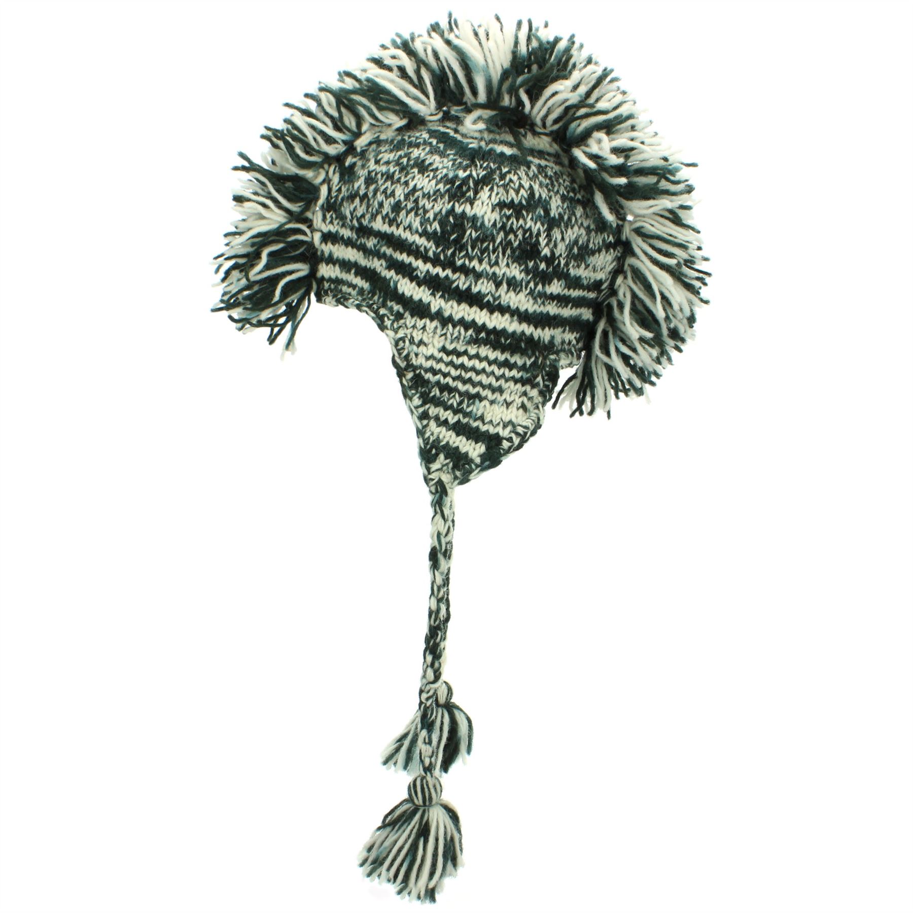 Wool Hat Mohawk Punk Tassels Knitted LoudElephant Men Ladies Warm Winter - Picture 9 of 61