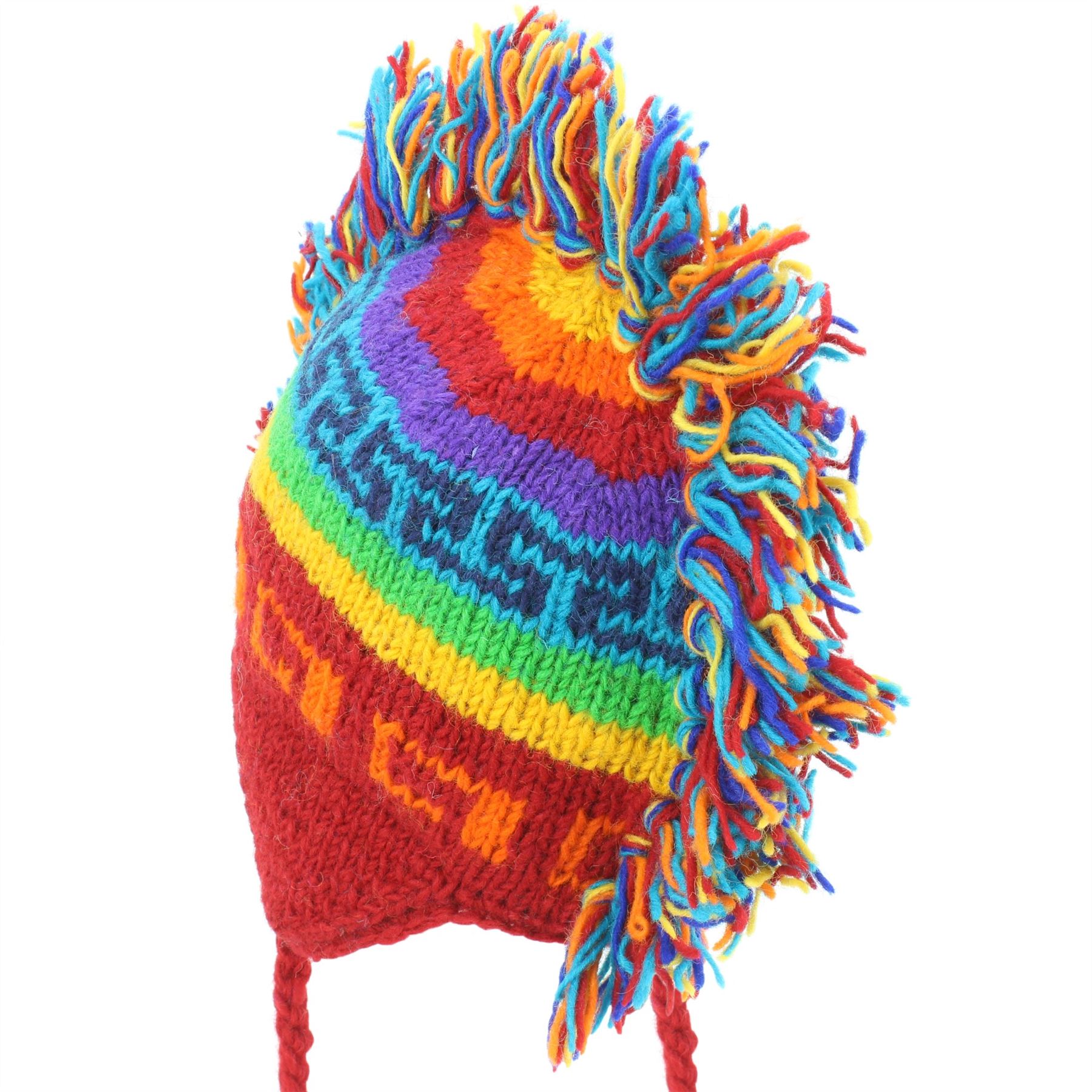 Wool Hat Mohawk Punk Tassels Knitted LoudElephant Men Ladies Warm Winter - Picture 47 of 61