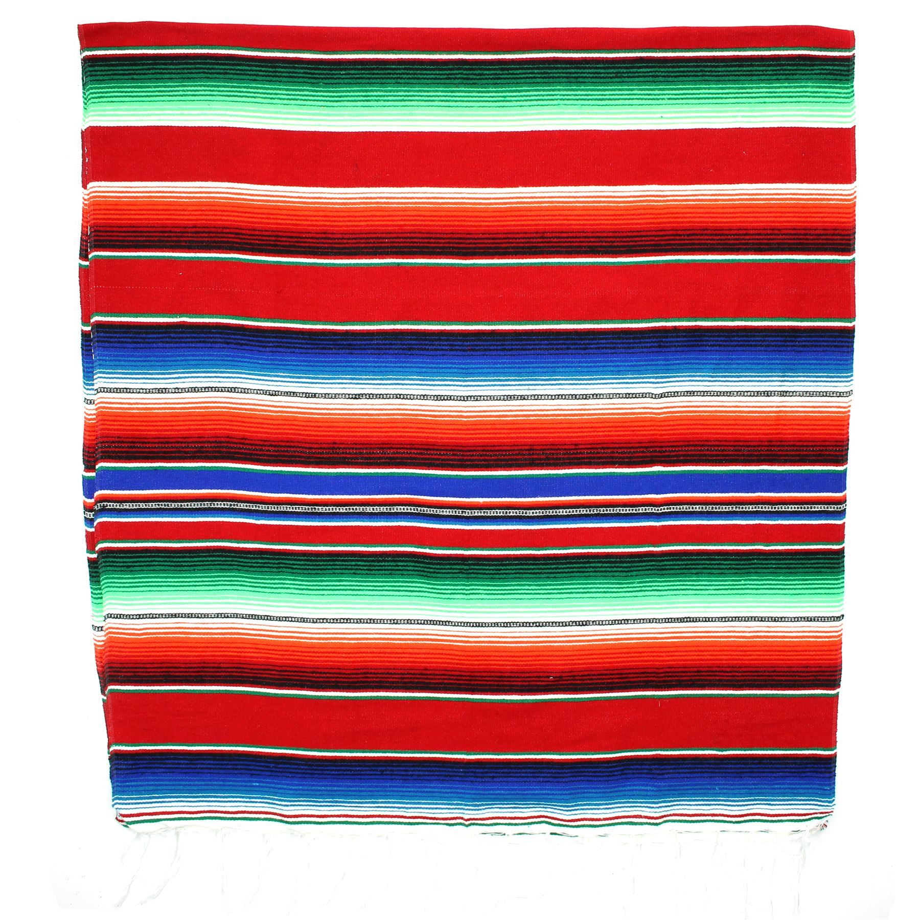 Handwoven Mexican Serape Traditional Jorongo Blanket Shawl Cloak Bright Striped - Picture 88 of 105