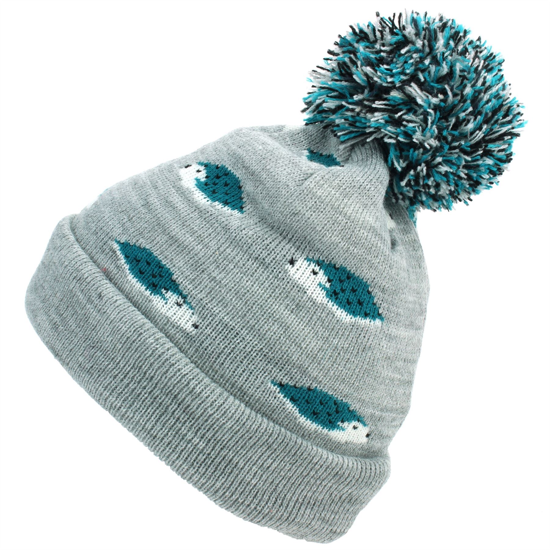 Kids Animal Bobble Beanie Hat Jiglz Knitted Cap Warm Pom Winter - Picture 2 of 7