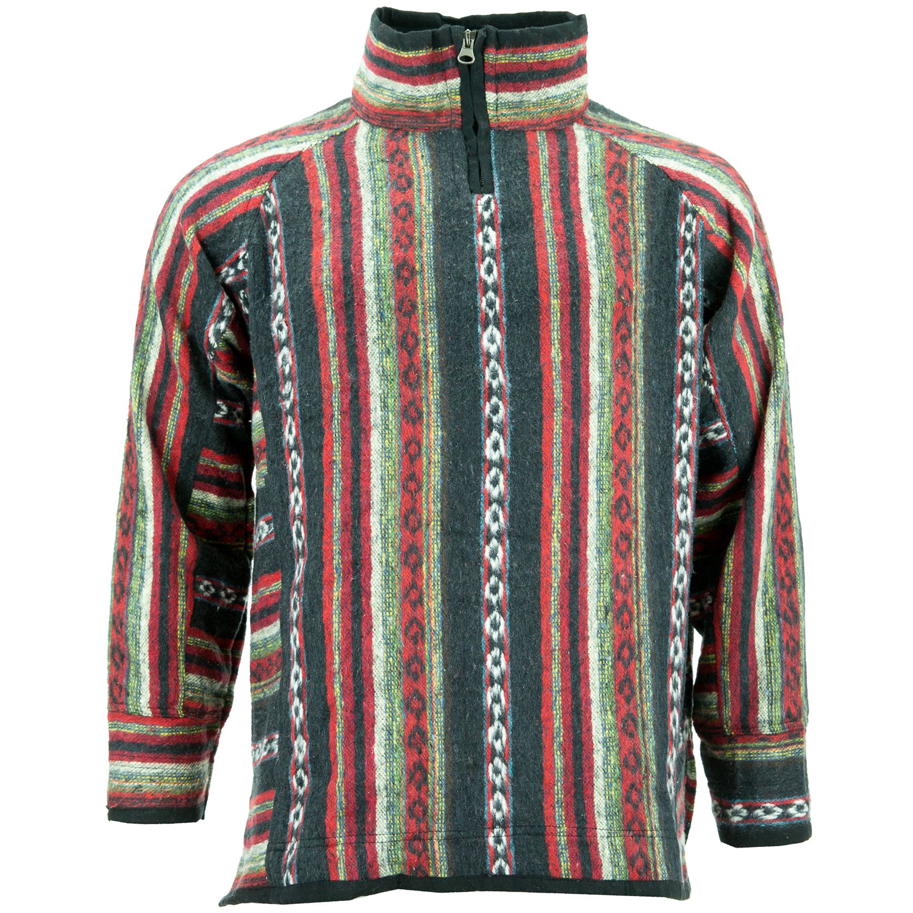 Brushed Cotton Jacket Cardigan LoudElephant Hoody Hippy Jumper Zipped Pullover - Picture 5 of 19