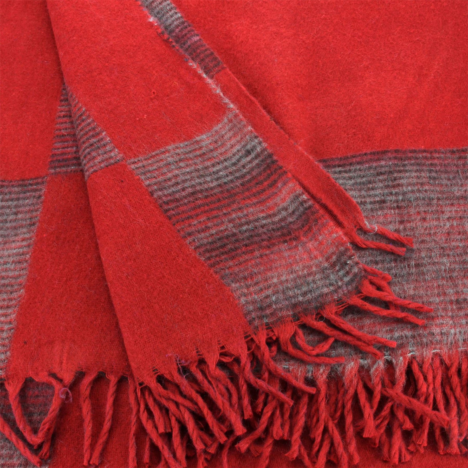 Tibetan Wool Blend Shawl Blanket Wrap Throw Boho Meditation Travel - Picture 226 of 230