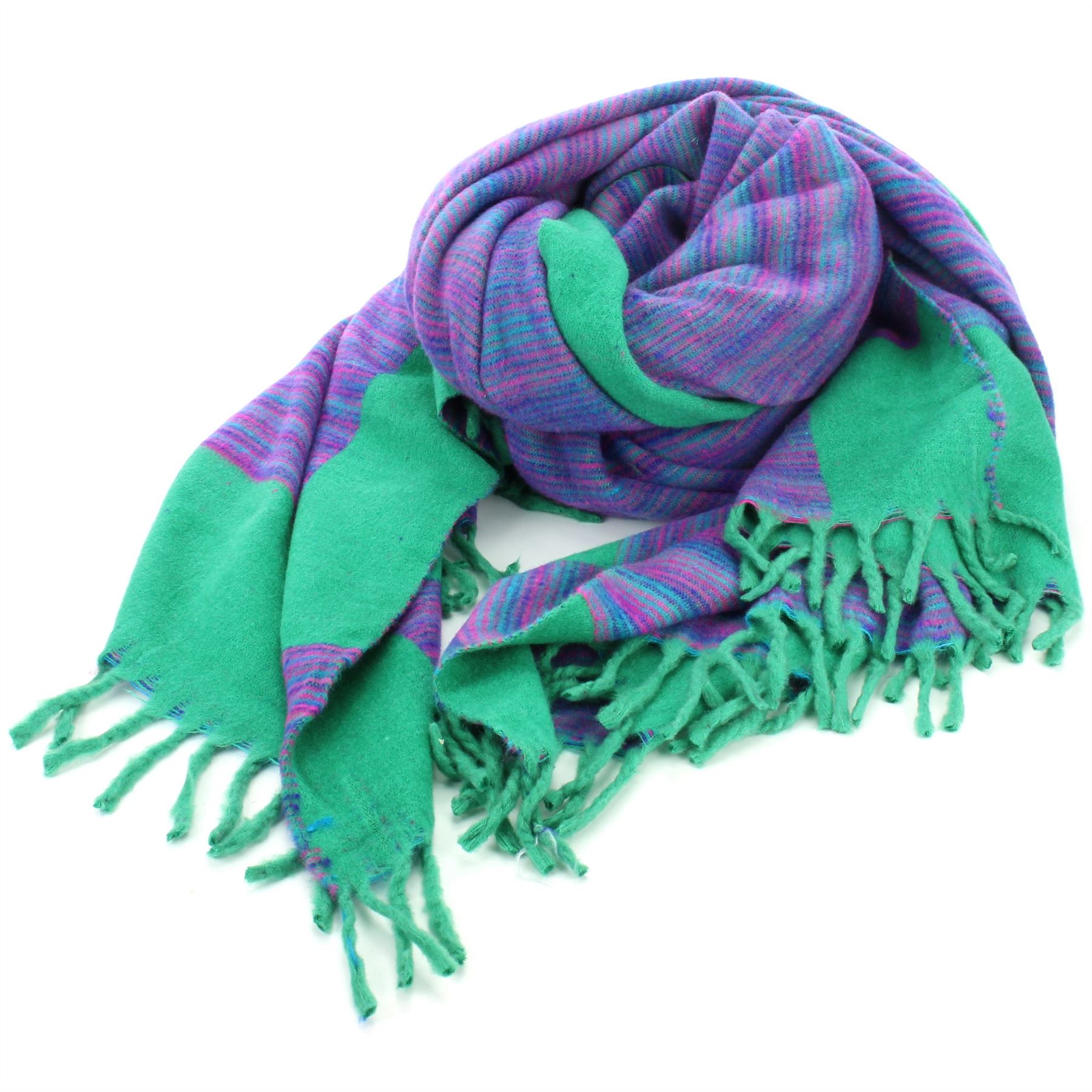 Tibetan Wool Blend Shawl Blanket Wrap Throw Boho Meditation Travel - Picture 168 of 230