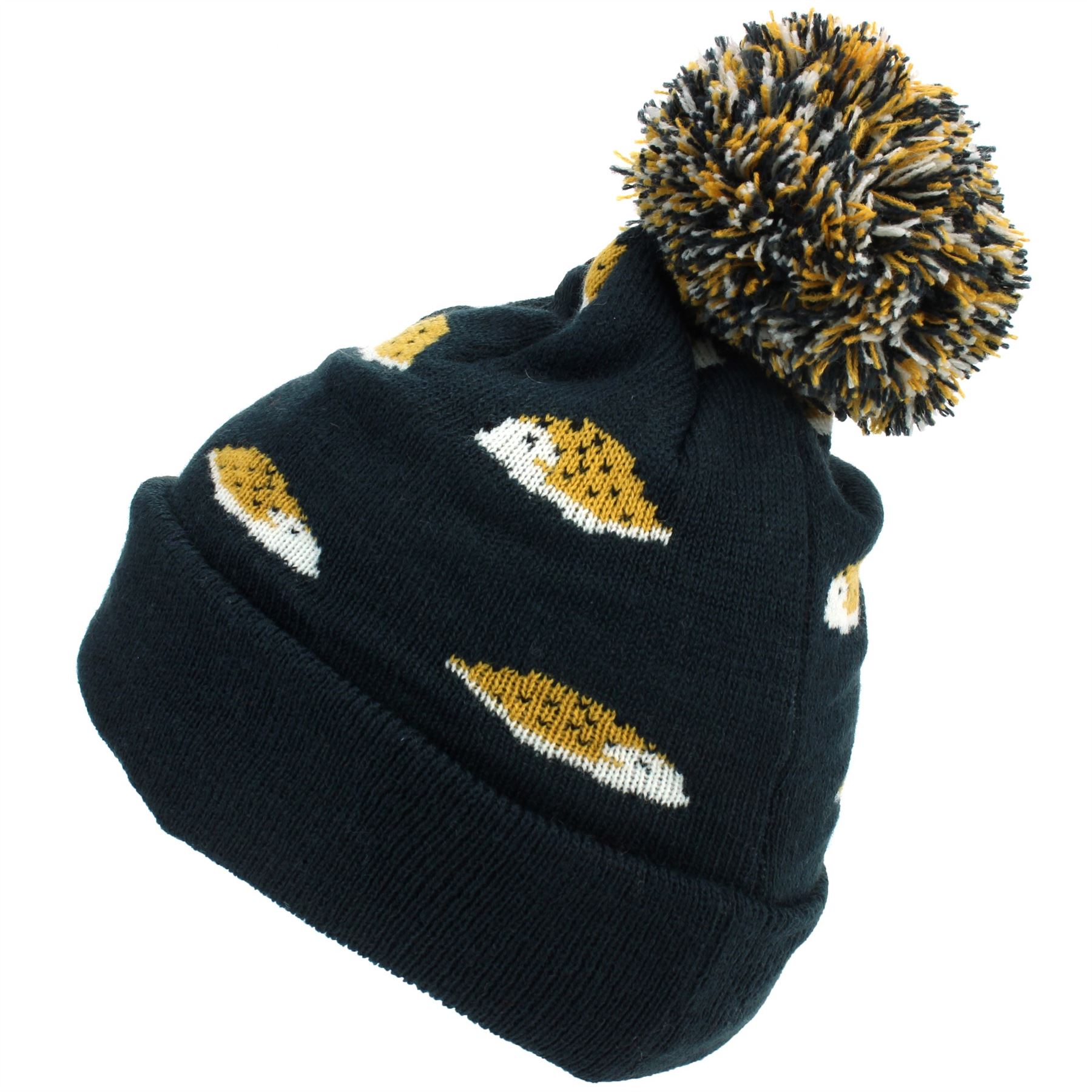 Kids Animal Bobble Beanie Hat Jiglz Knitted Cap Warm Pom Winter - Picture 5 of 7