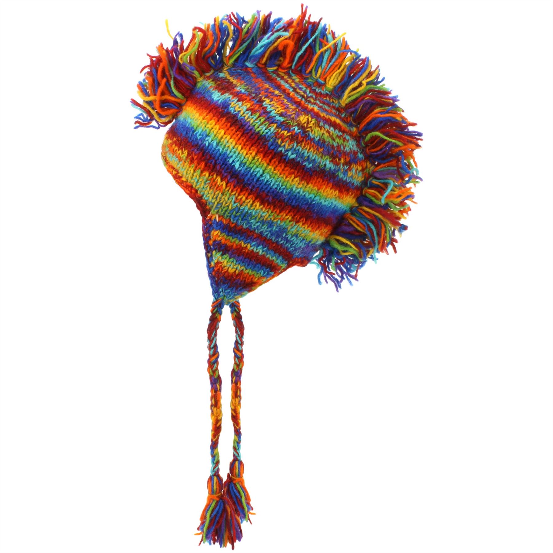 Wool Hat Mohawk Punk Tassels Knitted LoudElephant Men Ladies Warm Winter - Picture 48 of 61