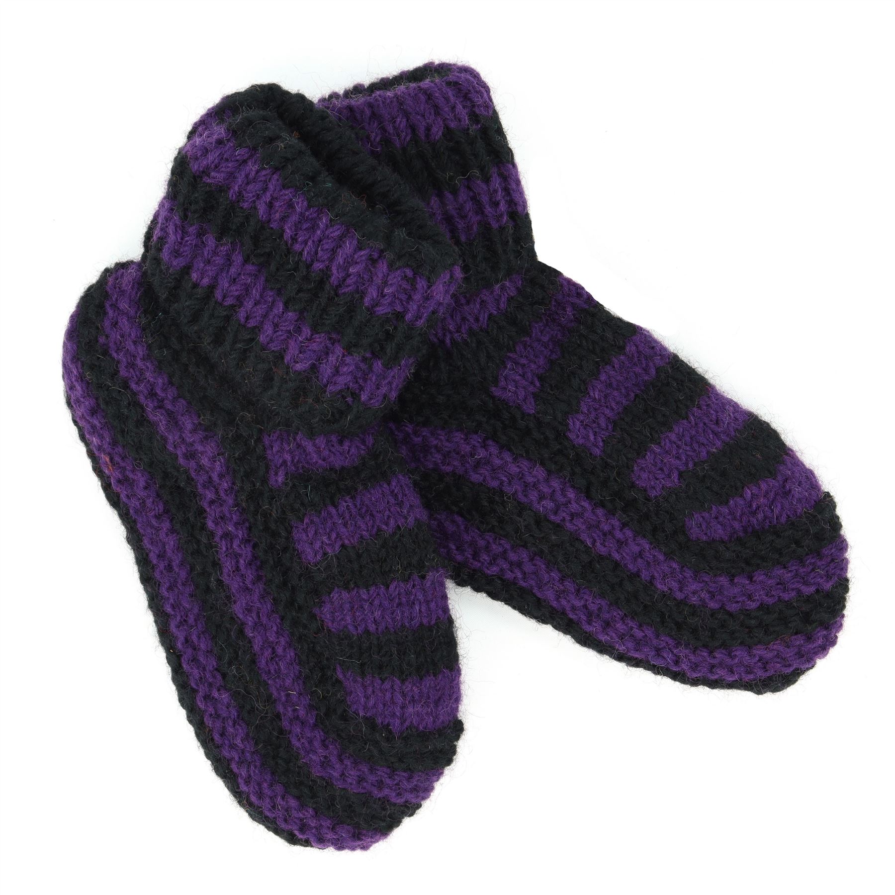 Hand Knitted Wool Slipper Socks Woolly Hand-knitted Warm Cosy Handmade - Picture 45 of 59