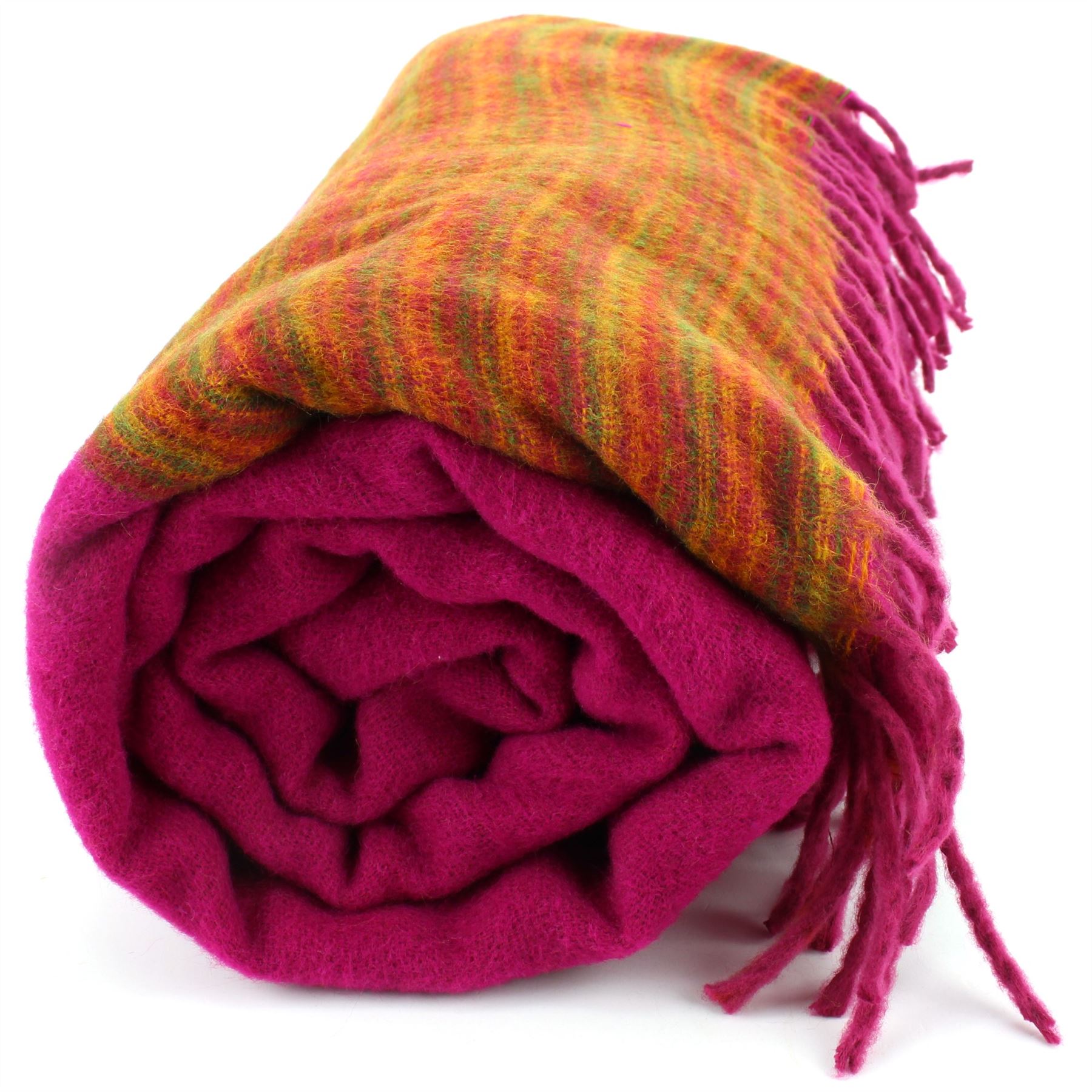 Tibetan Wool Blend Shawl Blanket Wrap Throw Boho Meditation Travel - Picture 197 of 230
