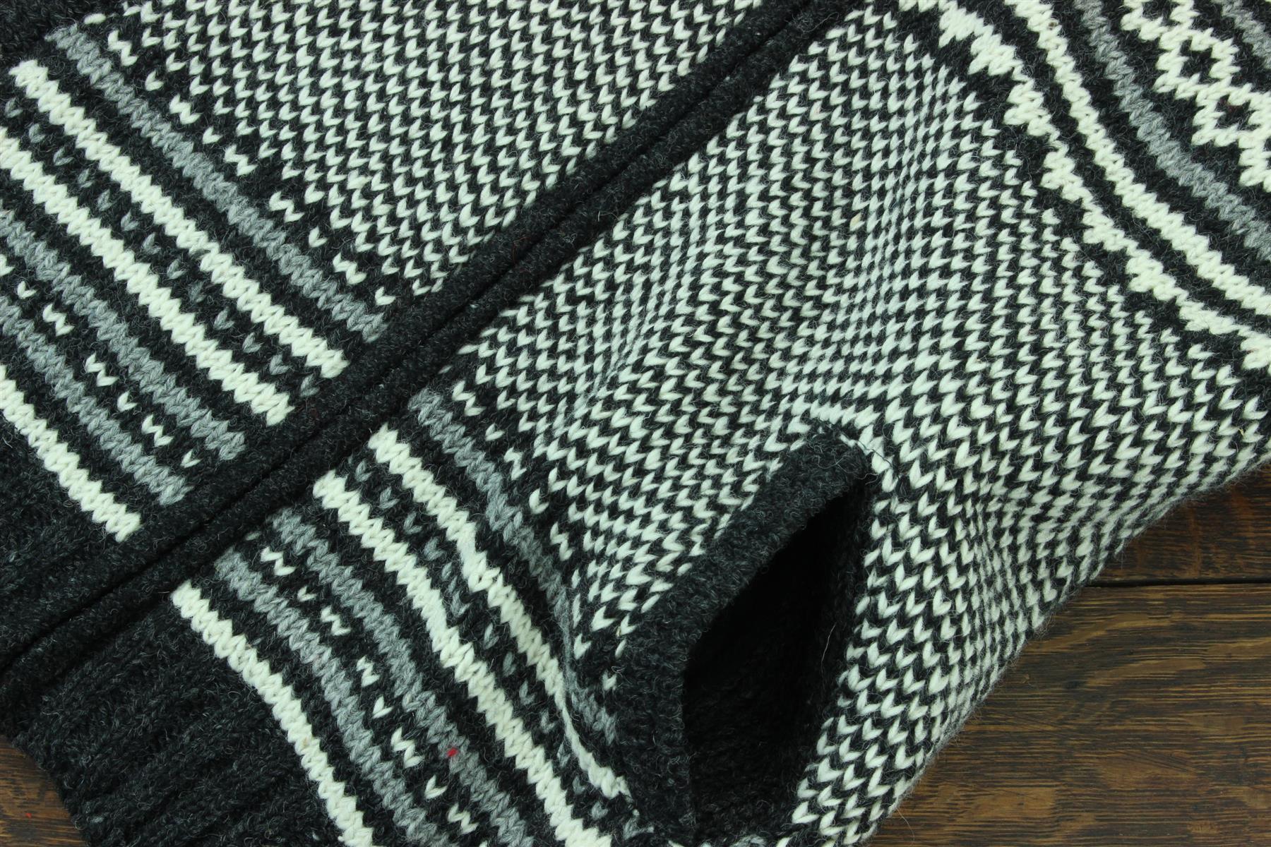 Hand Knitted Wool Jacket Cardigan LoudElephant Nepal Warm Lined Unisex - Picture 45 of 102