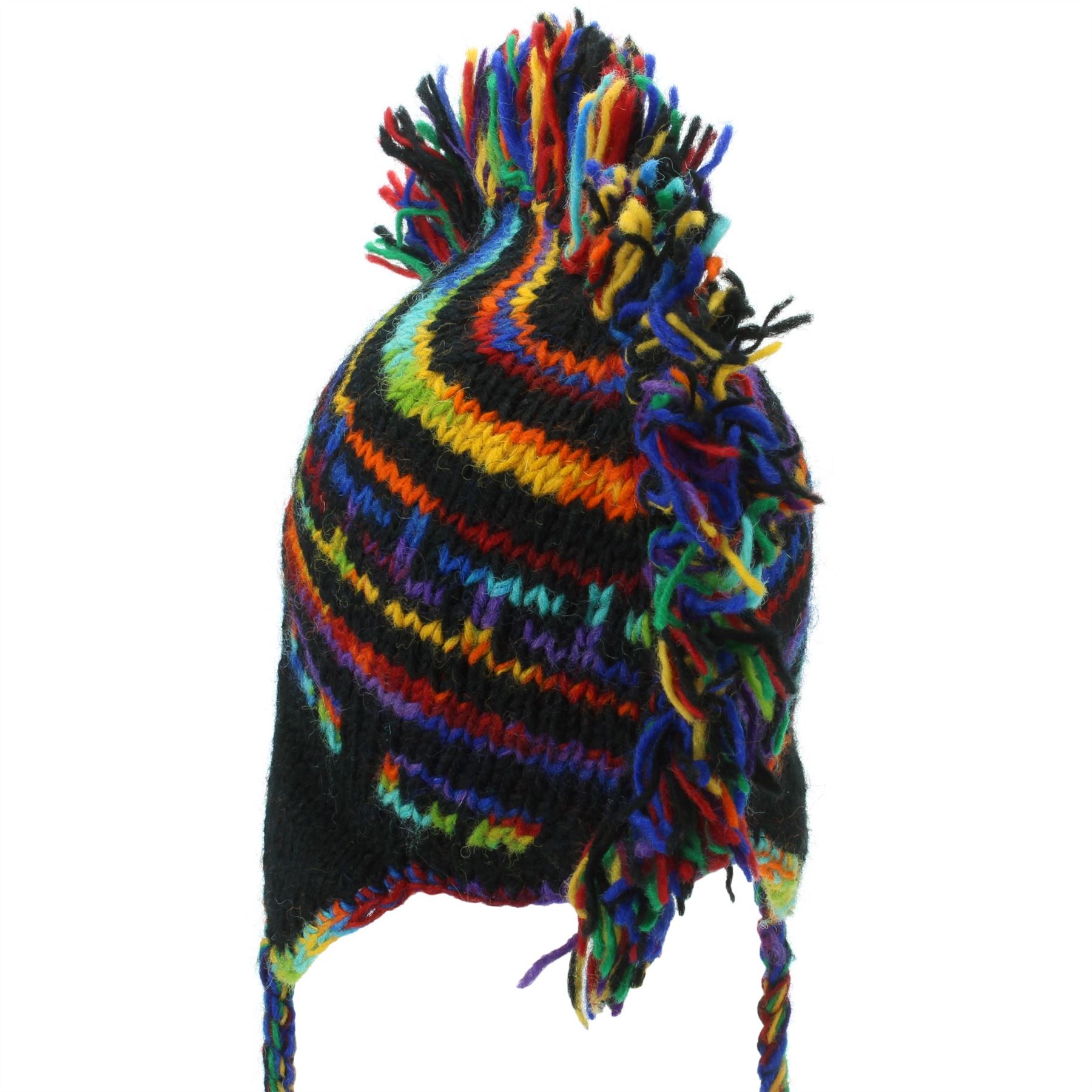 Wool Hat Mohawk Punk Tassels Knitted LoudElephant Men Ladies Warm Winter - Picture 7 of 61