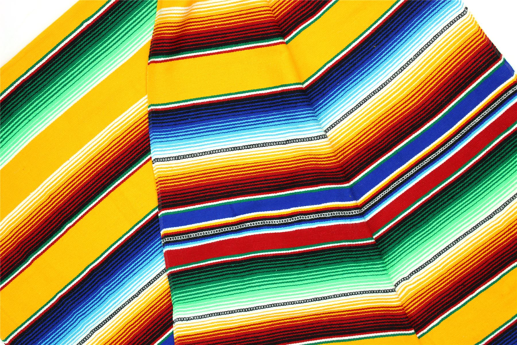 Handwoven Mexican Serape Traditional Jorongo Blanket Shawl Cloak Bright Striped - Picture 99 of 105