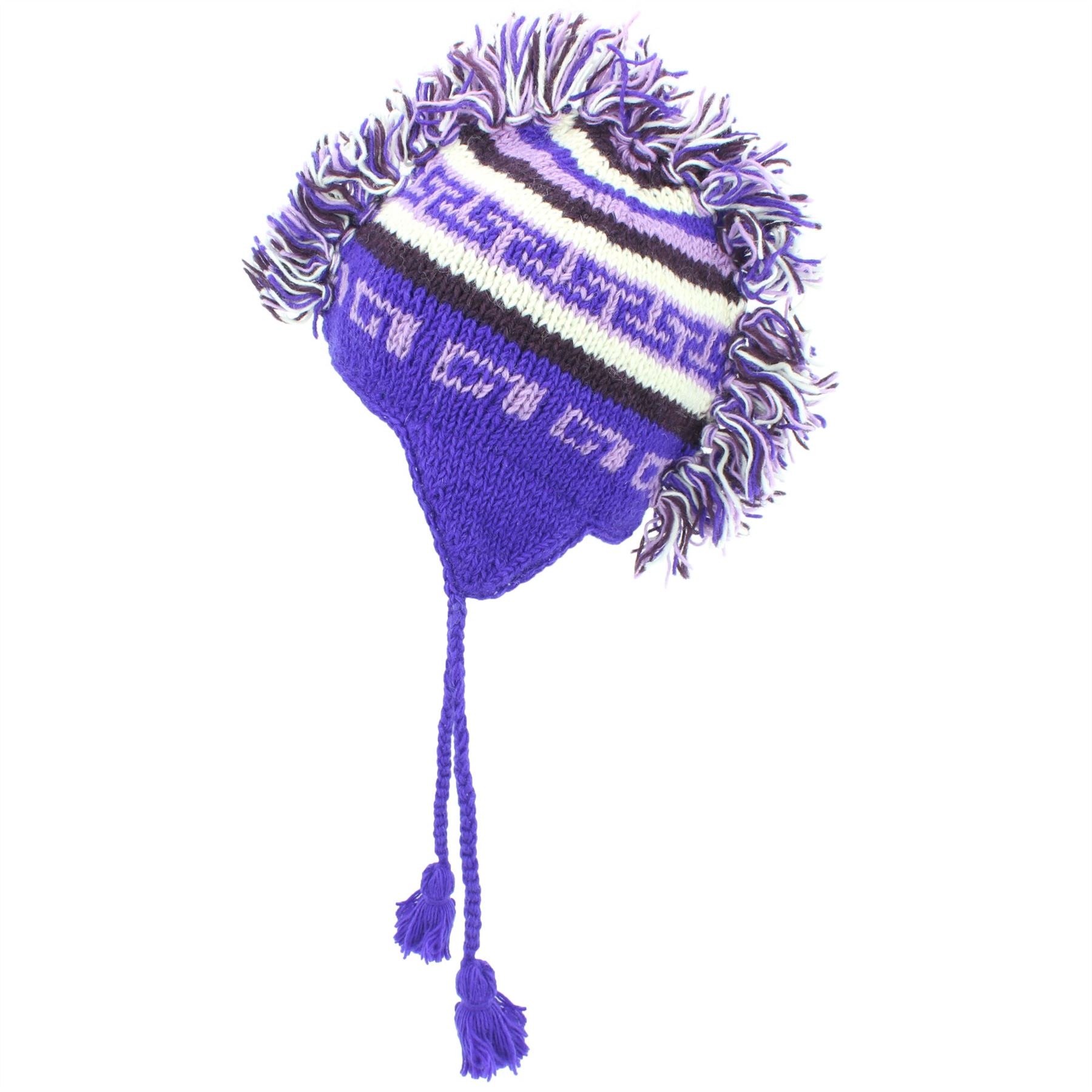 Wool Hat Mohawk Punk Tassels Knitted LoudElephant Men Ladies Warm Winter - Picture 42 of 61