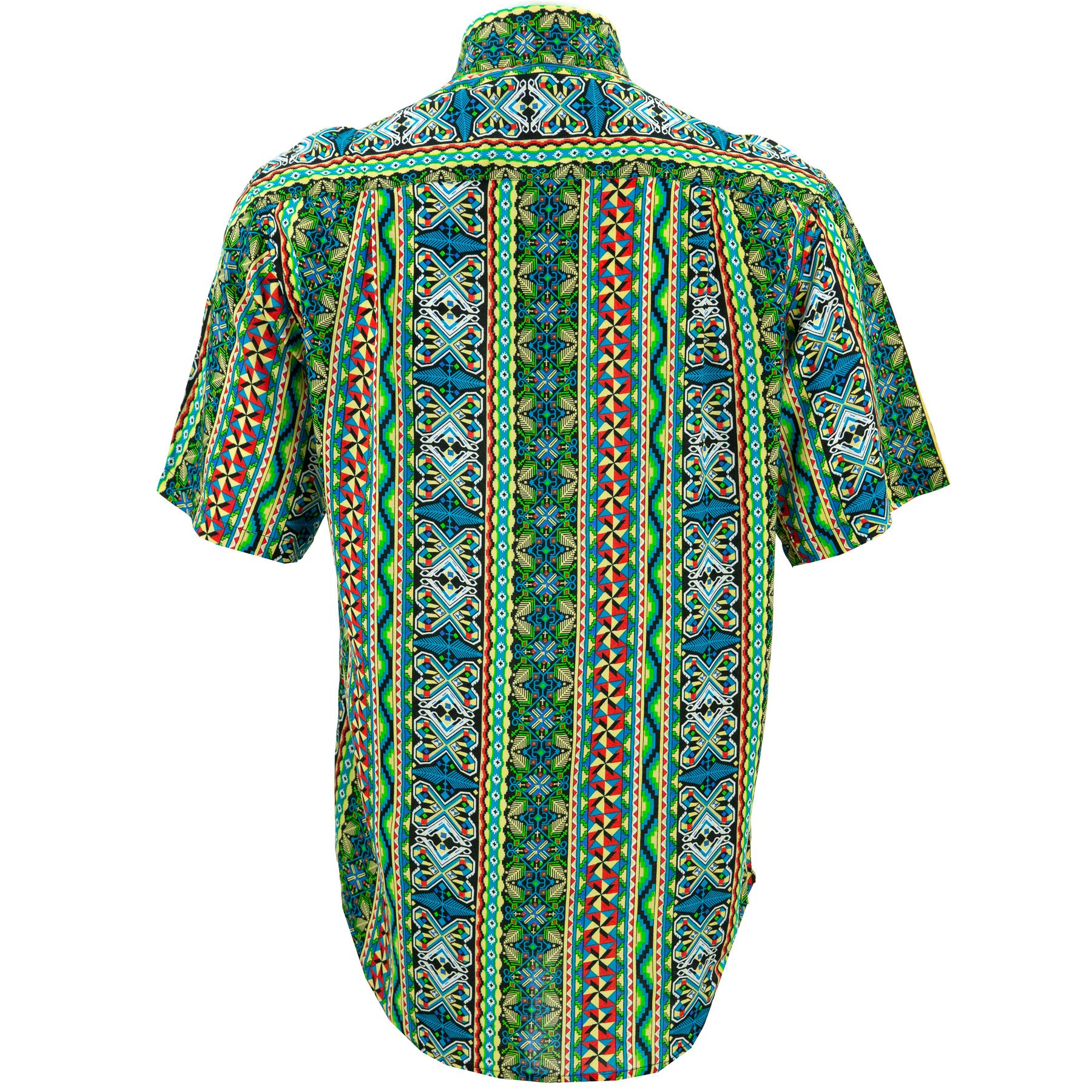 Regular Fit Short Sleeve Shirt Loud Originals Mosaic Pattern Abstract Print - Picture 7 of 9