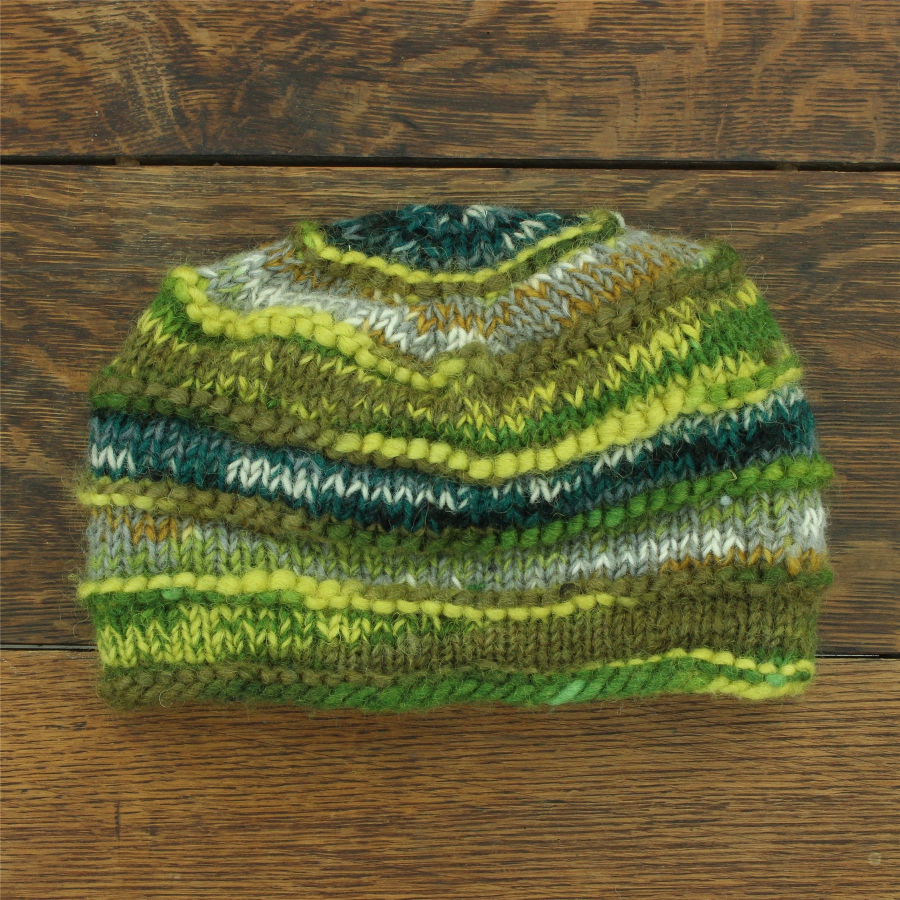 Wool Knit Beanie Hat Handmade Men Ladies Warm Winter Space Dye Ribbed - Picture 12 of 65