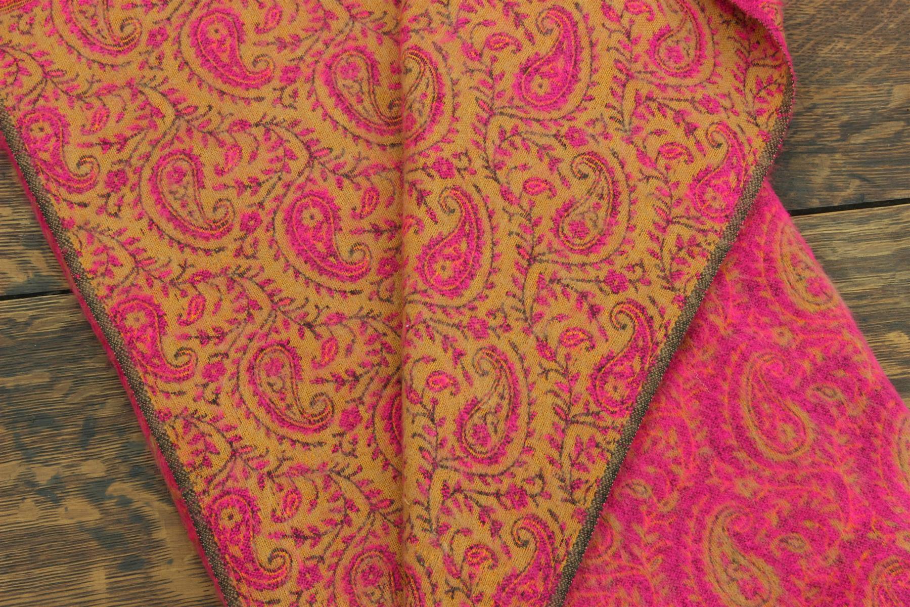 Acrylic Wool Blanket Shawl Wrap Throw Finest Softest India Paisley Travel - Picture 6 of 14
