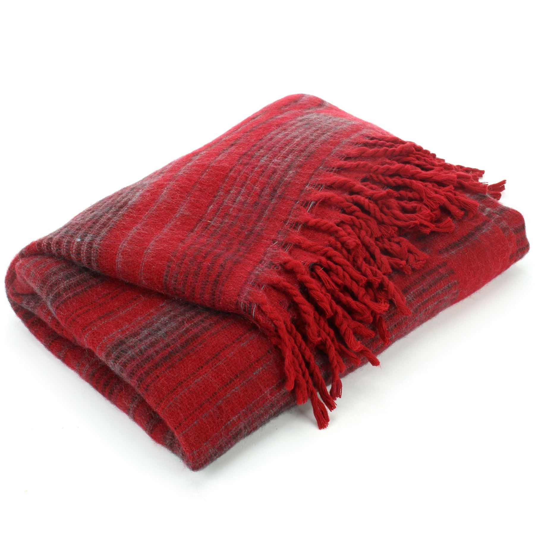 Vegan Wool Shawl Blanket Stripe Hill Queen Wrap Throw Boho Meditation Travel - Picture 39 of 50