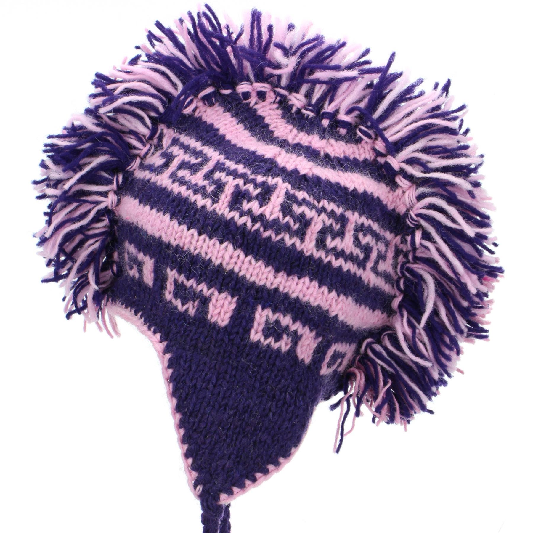 Wool Hat Mohawk Punk Tassels Knitted LoudElephant Men Ladies Warm Winter - Picture 39 of 61