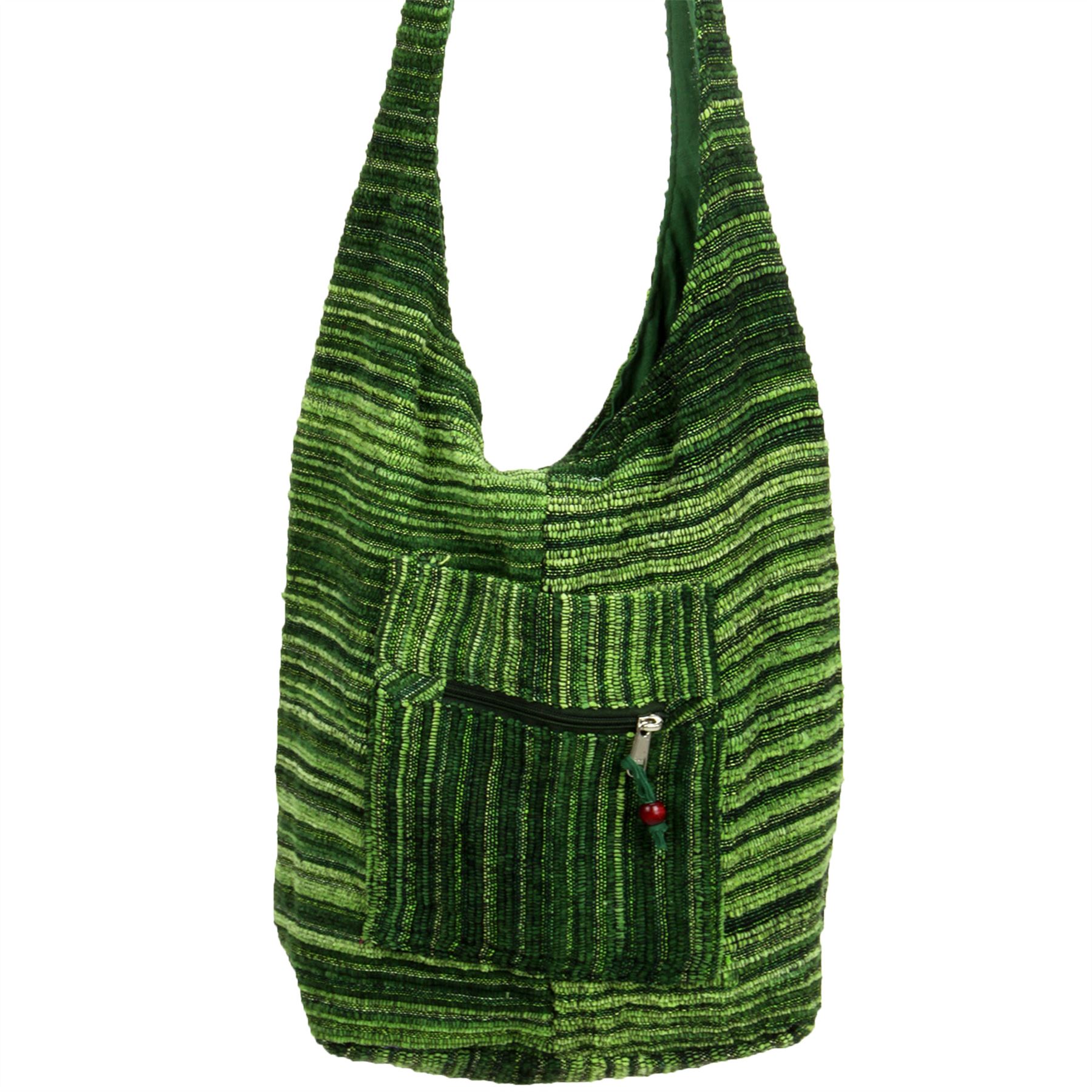 HIPPIE FESTIVAL HOBO SLING SHOULDER BAG SOFT COTTON CHENILLE STYLE eBay