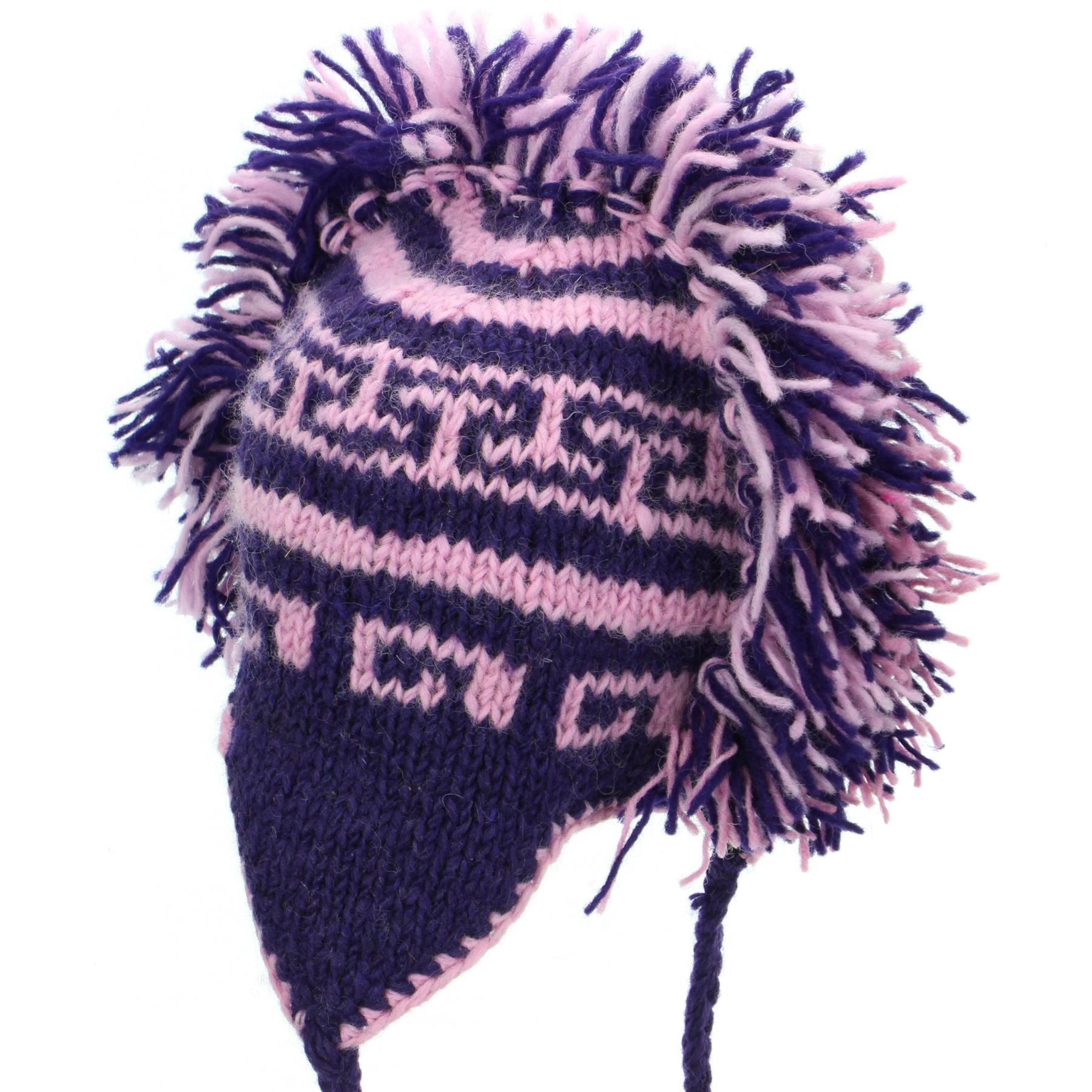 Wool Hat Mohawk Punk Tassels Knitted LoudElephant Men Ladies Warm Winter - Picture 40 of 61