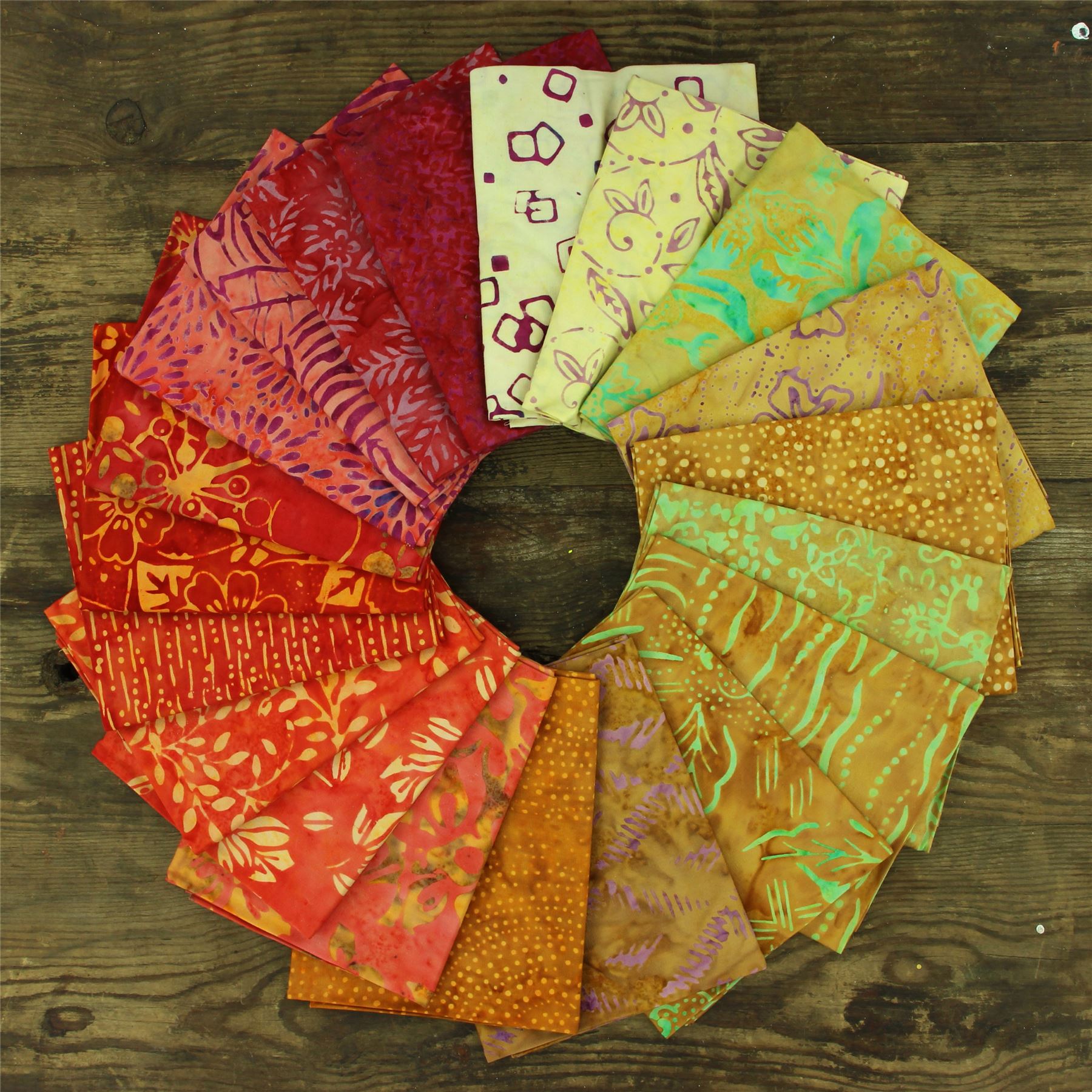 Baumwolle Batik vorgeschnitten Stoff Fat Quarter Quilten Patchwork 20" x 19" verschiedene Größen - Bild 11 von 275